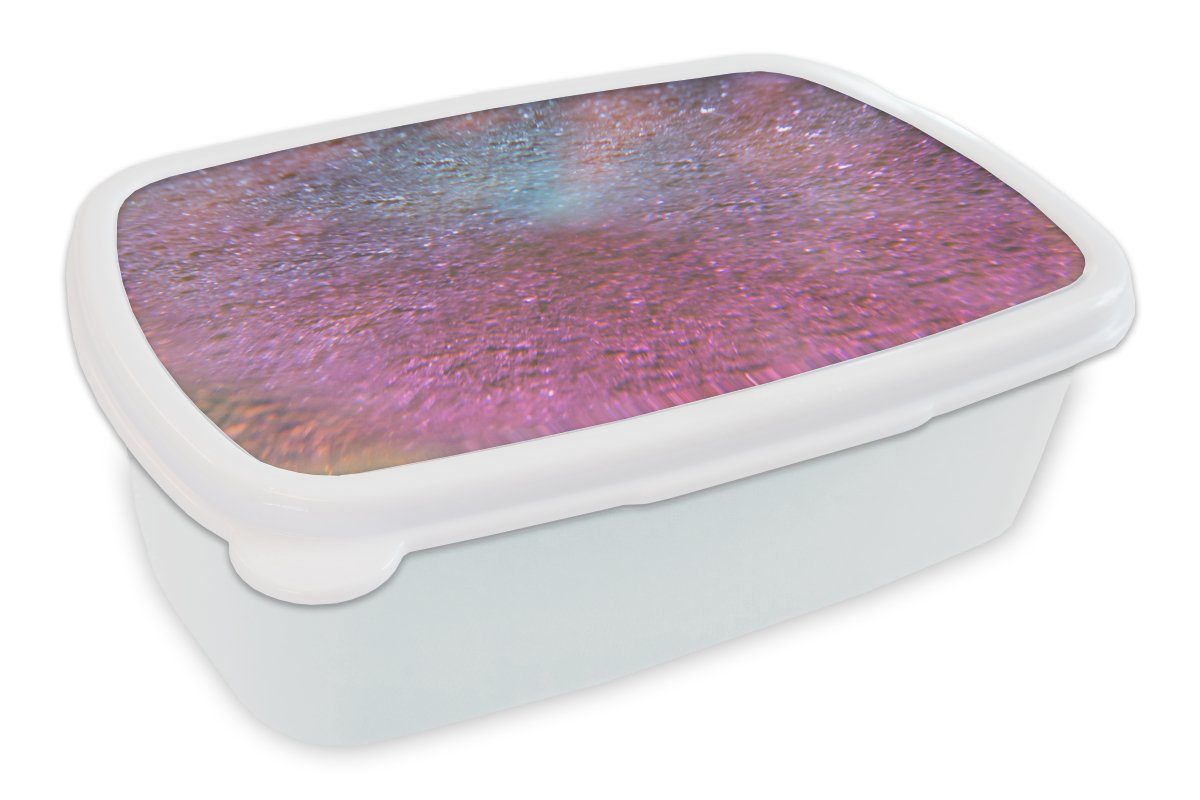 Kinder Erwachsene, und Abstrakt Brotdose, - Brotbox für Rosa für Blau, weiß und Glitzer - MuchoWow Design Lunchbox Mädchen Kunststoff, (2-tlg), - Jungs -