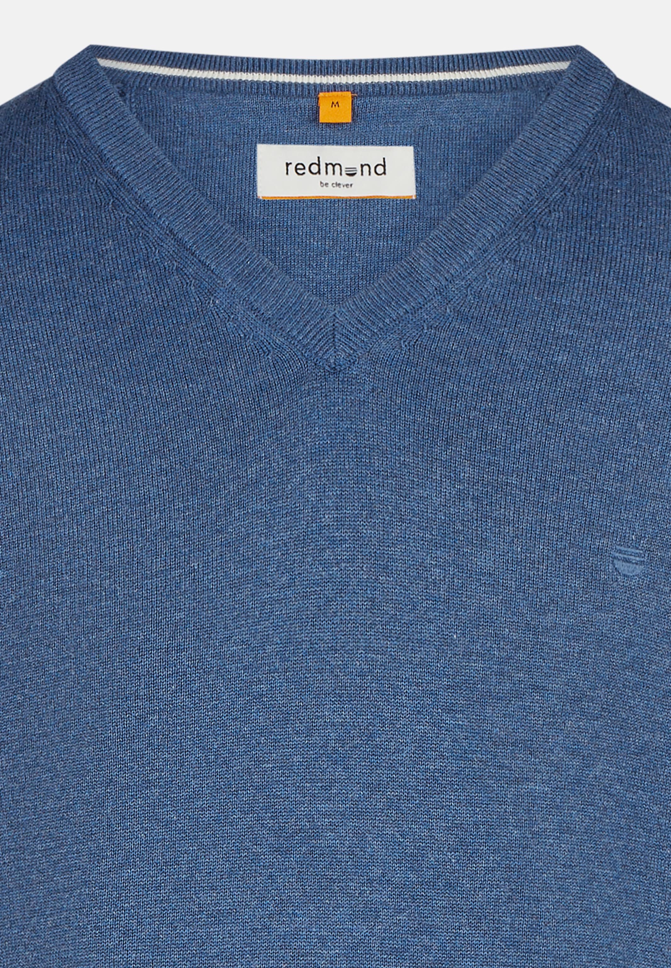 Redmond V-Ausschnitt-Pullover Basic (1-tlg) Pullover - Baumwolle - Atmungsaktiv - Weicher Feinstrick
