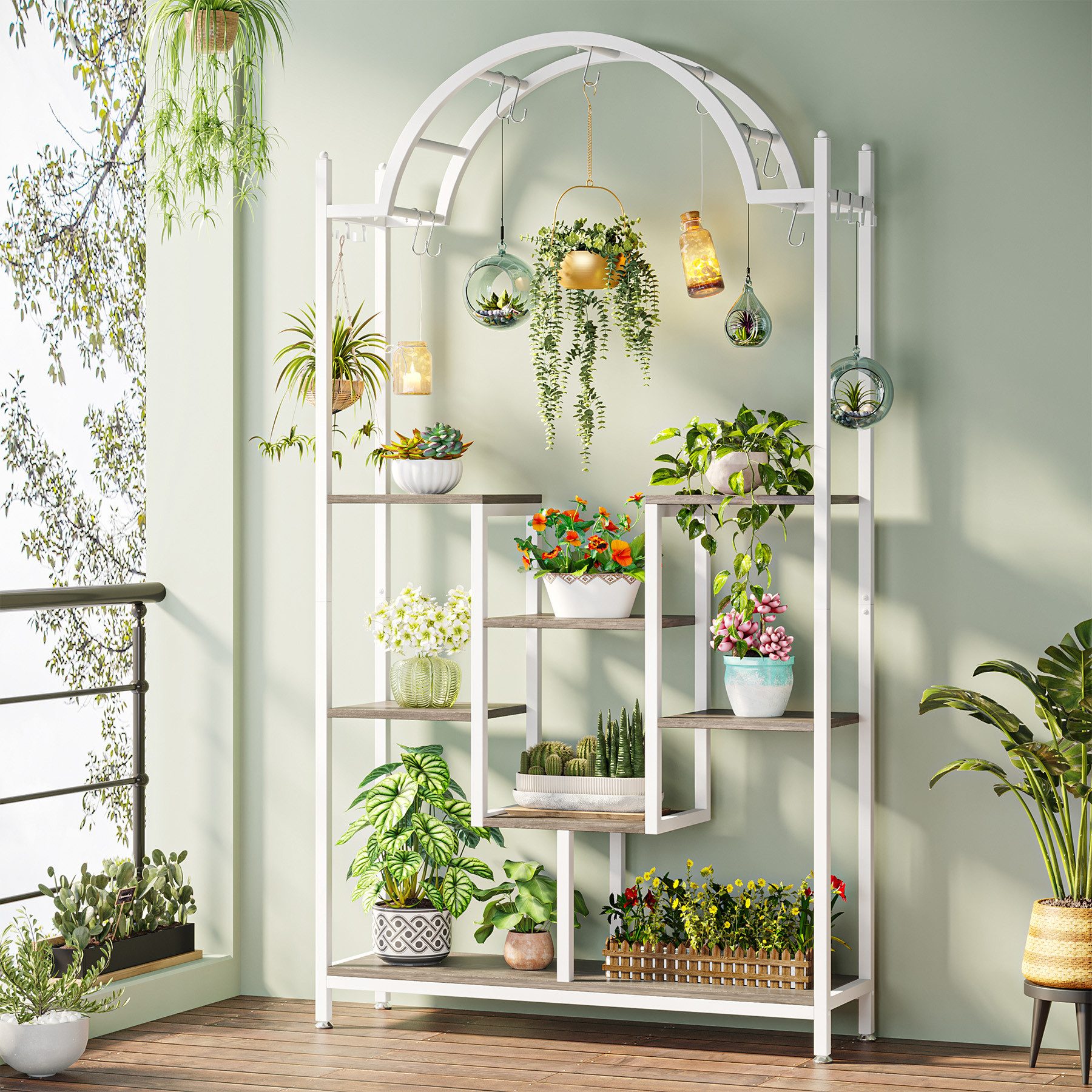 Tribesigns Blumenständer Pflanzenständer 5-stöckig, 8 S-Haken günstig online kaufen