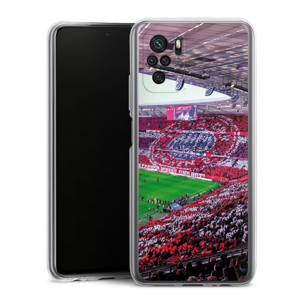 DeinDesign Handyhülle FCB Stadion FC Bayern München FCB Stadion Tribüne, Xiaomi Redmi Note 10 4G Silikon Hülle Bumper Case Handy Schutzhülle