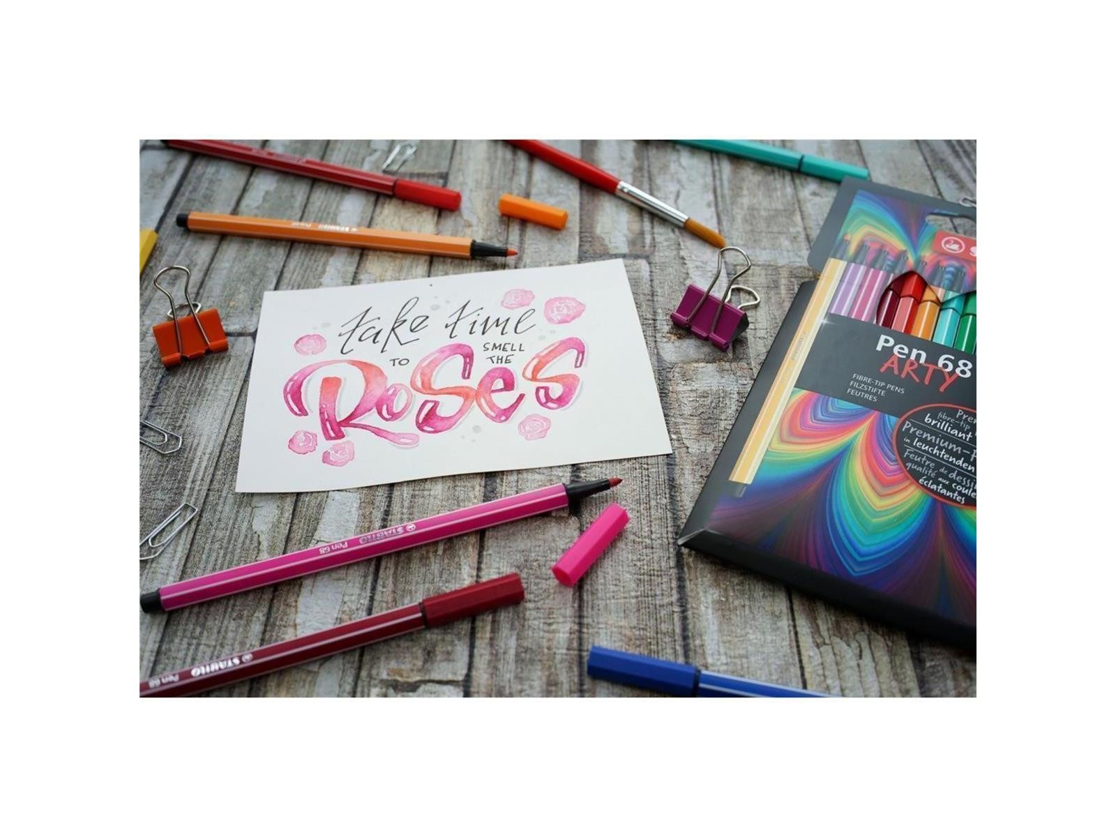 STABILO Faserstift STABILO Pen 68 ARTY Filzstift - 1 mm - 24er Set