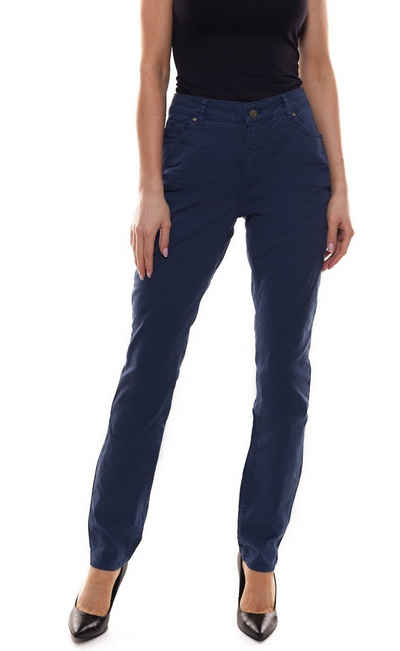 Z-One Regular-fit-Jeans »Z-ONE by ZABAIONE Five-Pocket-Jeans coole Denim Hose für Damen Sommer-Hose Dunkelblau«
