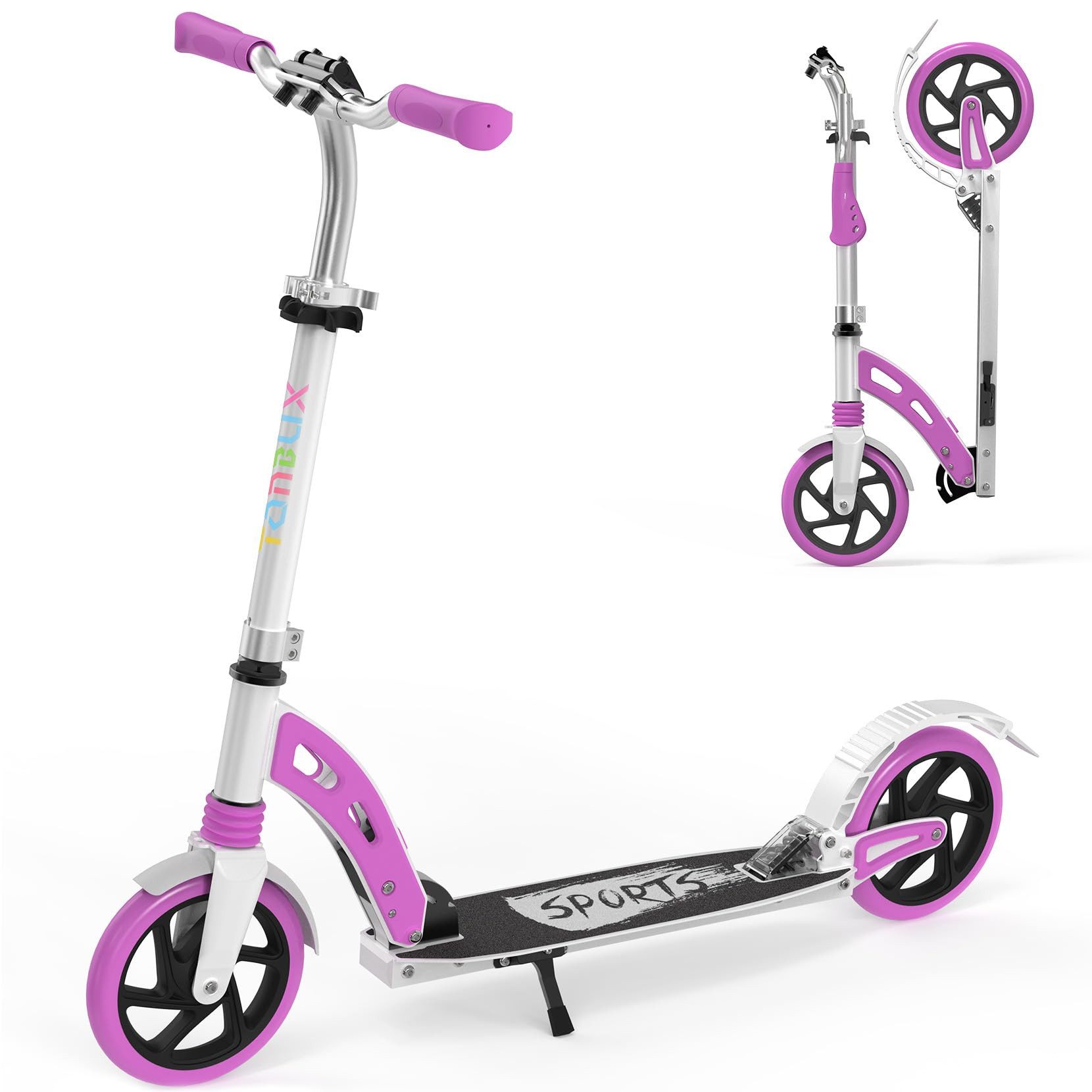 Scooter Kinderroller, höhenverstellbar 82-102 cm & faltbarer Scooter