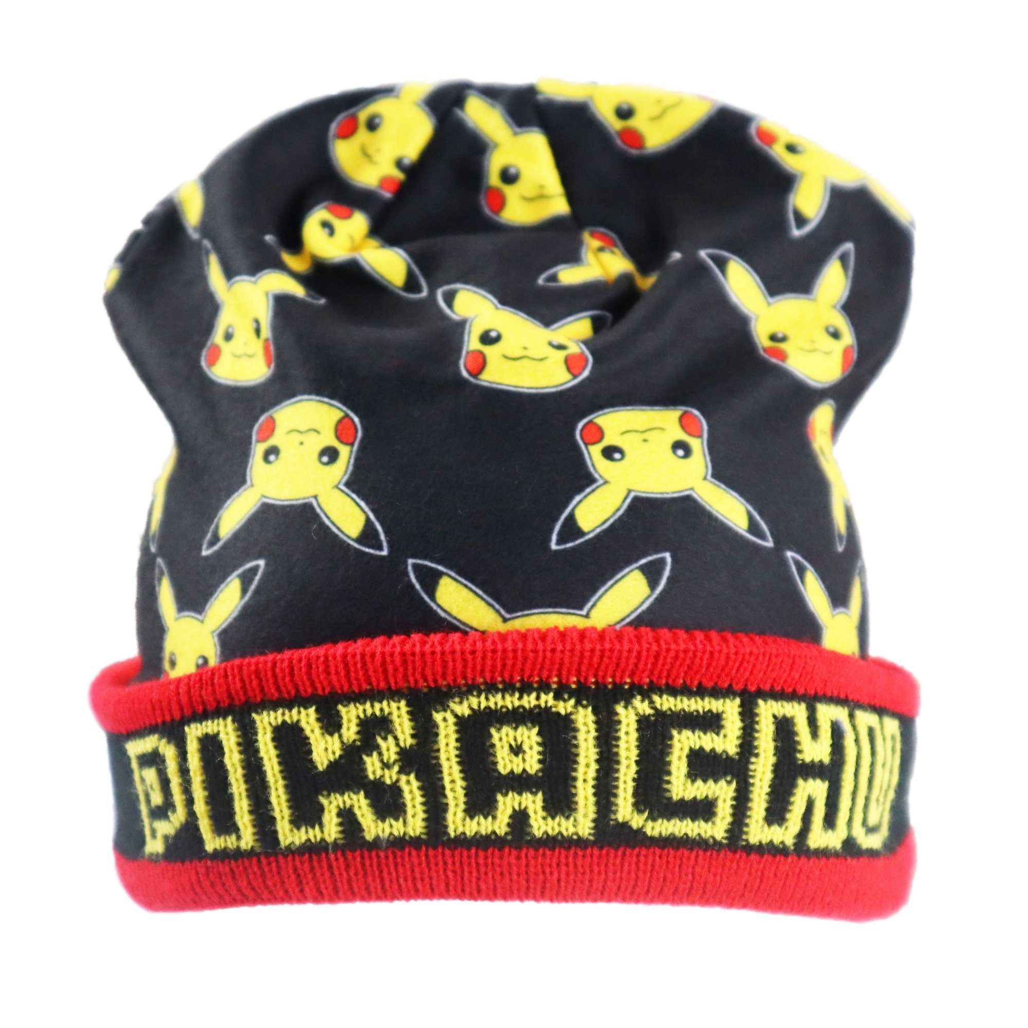 POKÉMON Jerseymütze Pokemon Pikachu 54 Herbst 56 bis Wintermütze Gr. Kinder Jungen