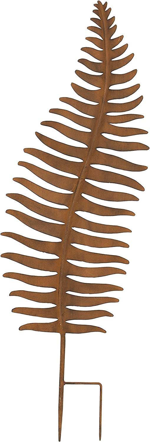 Dekoleidenschaft Gartenstecker "Farnblatt" in Rostoptik, 78 cm hoch, Metall günstig online kaufen