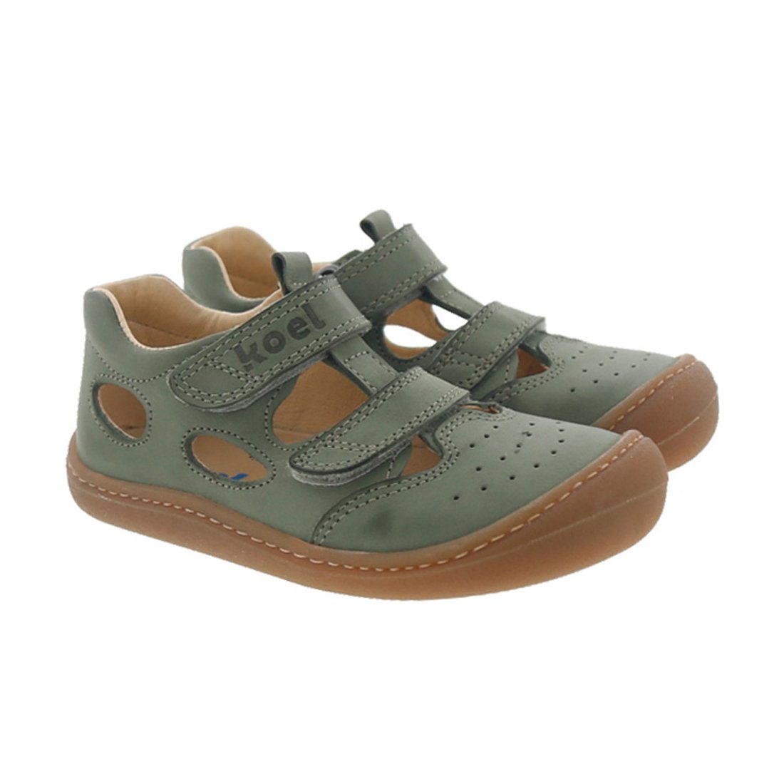 Koel Sandalen Lauflernschuh Barfußschuhe Barefoot Bep Leder Grün Sandalette