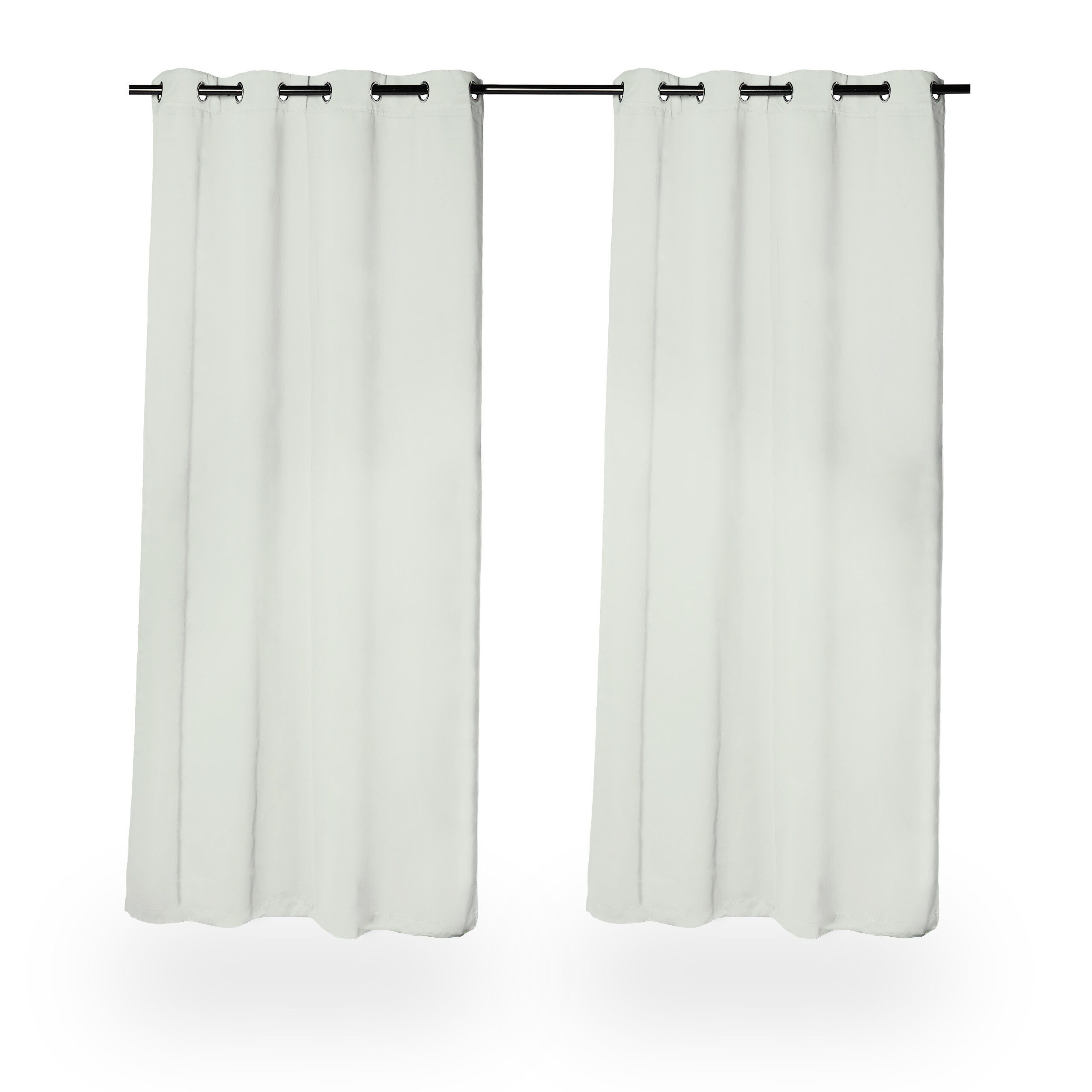 relaxdays Vorhang Vorhänge 2er Set (2 St), Ösen, Polyester, grau günstig online kaufen