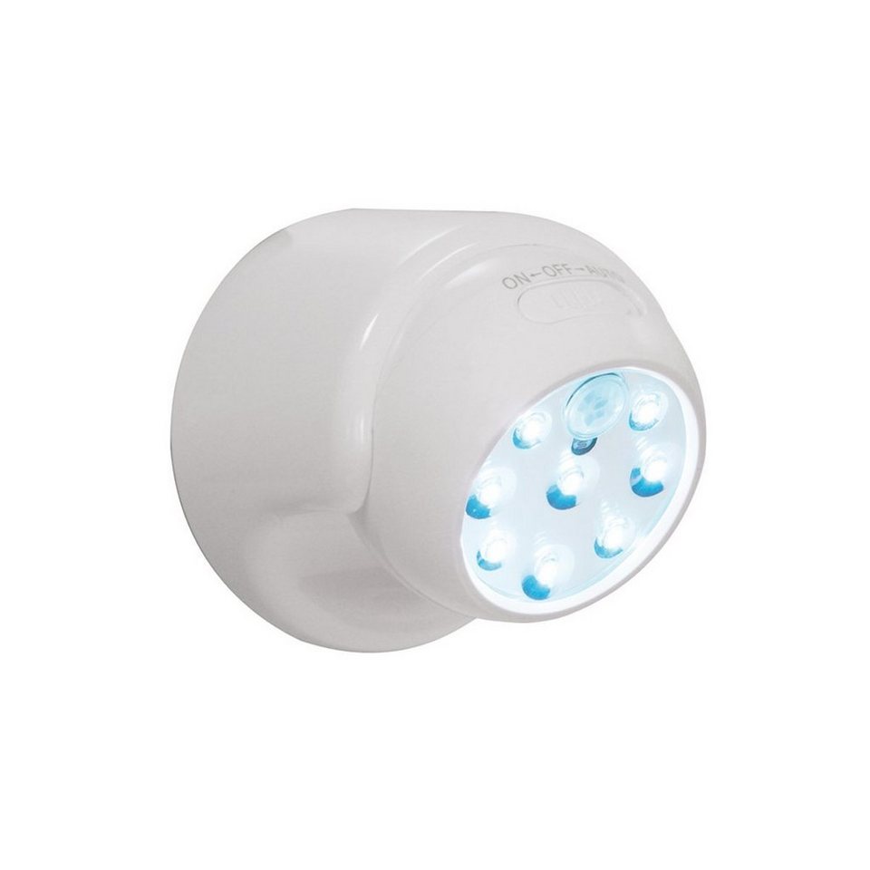 Best Direct® LED Wandleuchte Vigilamp, 3 Funktionen, LED fest integriert,  Warmweiß, Bewegungsmelder, 8 LED, 53 Lumen, Ip44
