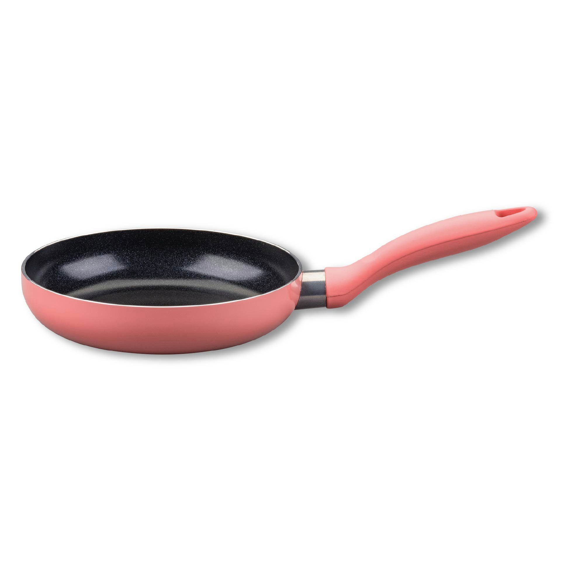 FACKELMANN Bratpfanne Mini Pfanne, Mini Cooking, Aluminium Pfanne, Ø14 cm, Rosa