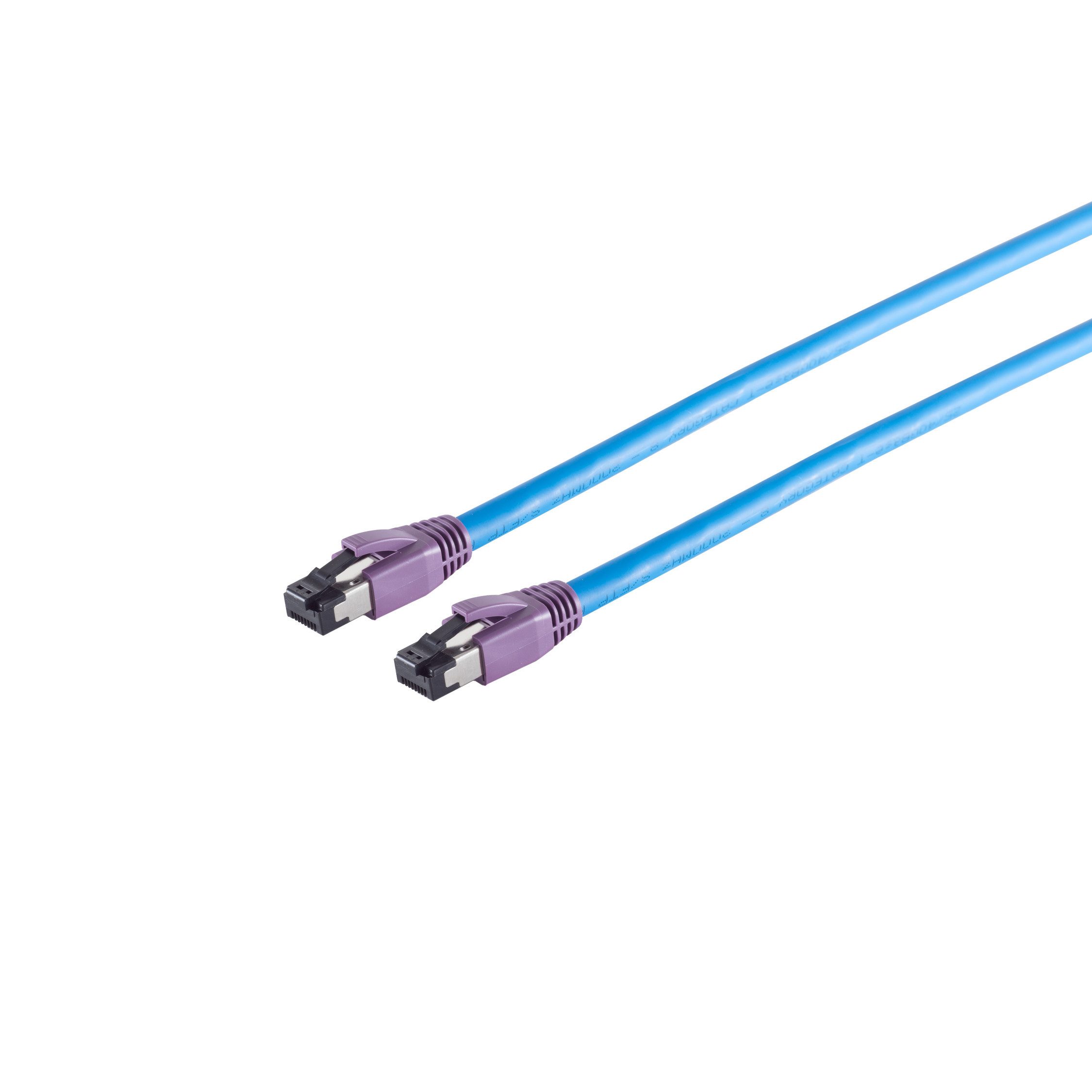 Kabelbude.eu Patchkabel cat. 8.1-Rohkabel S/FTP PIMF Halogenfrei blau 25,0m LAN-Kabel, RJ-45, (2500 cm)