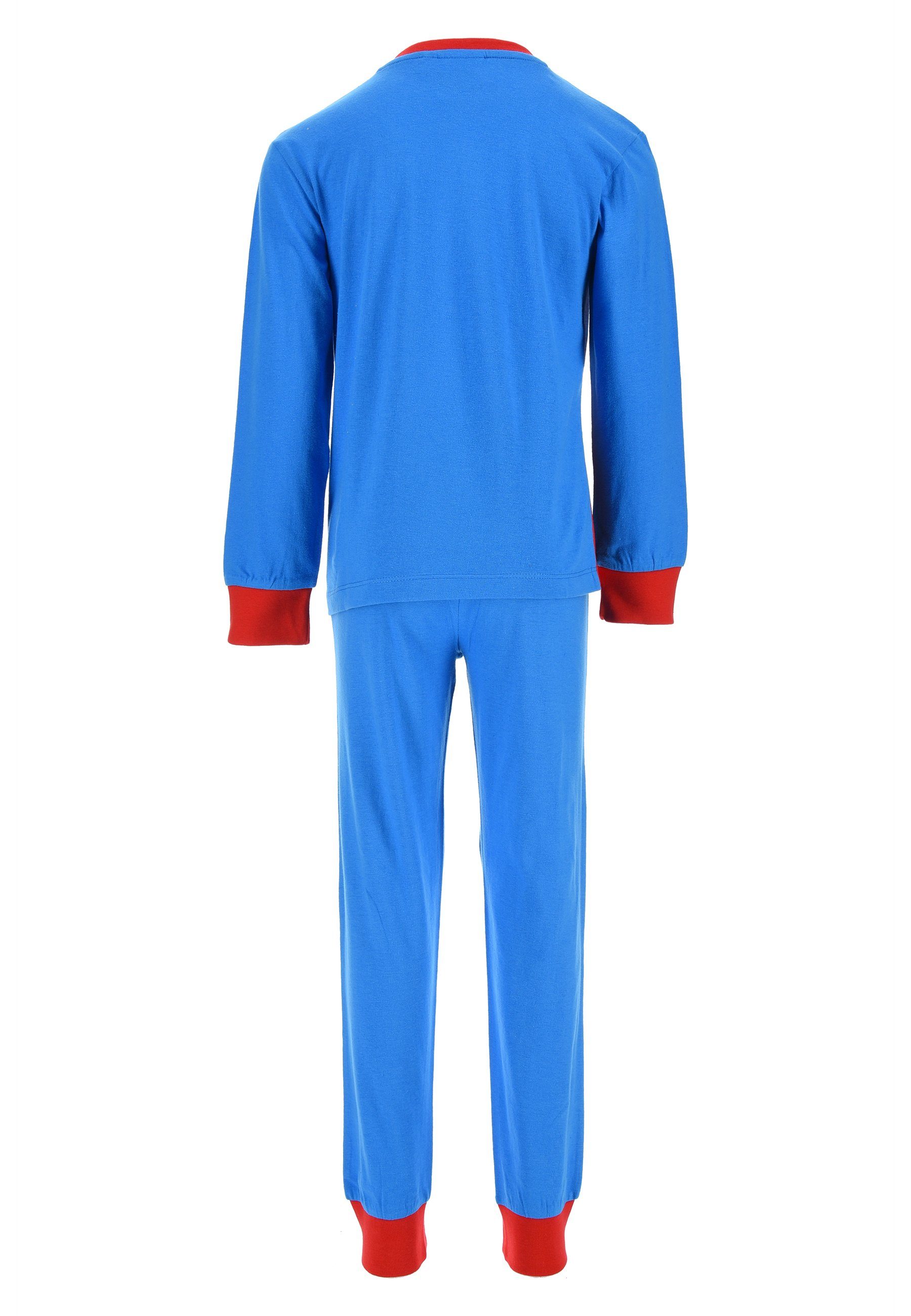 Blau (2 Pyjama tlg) Kinder Jungen Nachtwäsche Schlafanzug Spiderman langarm
