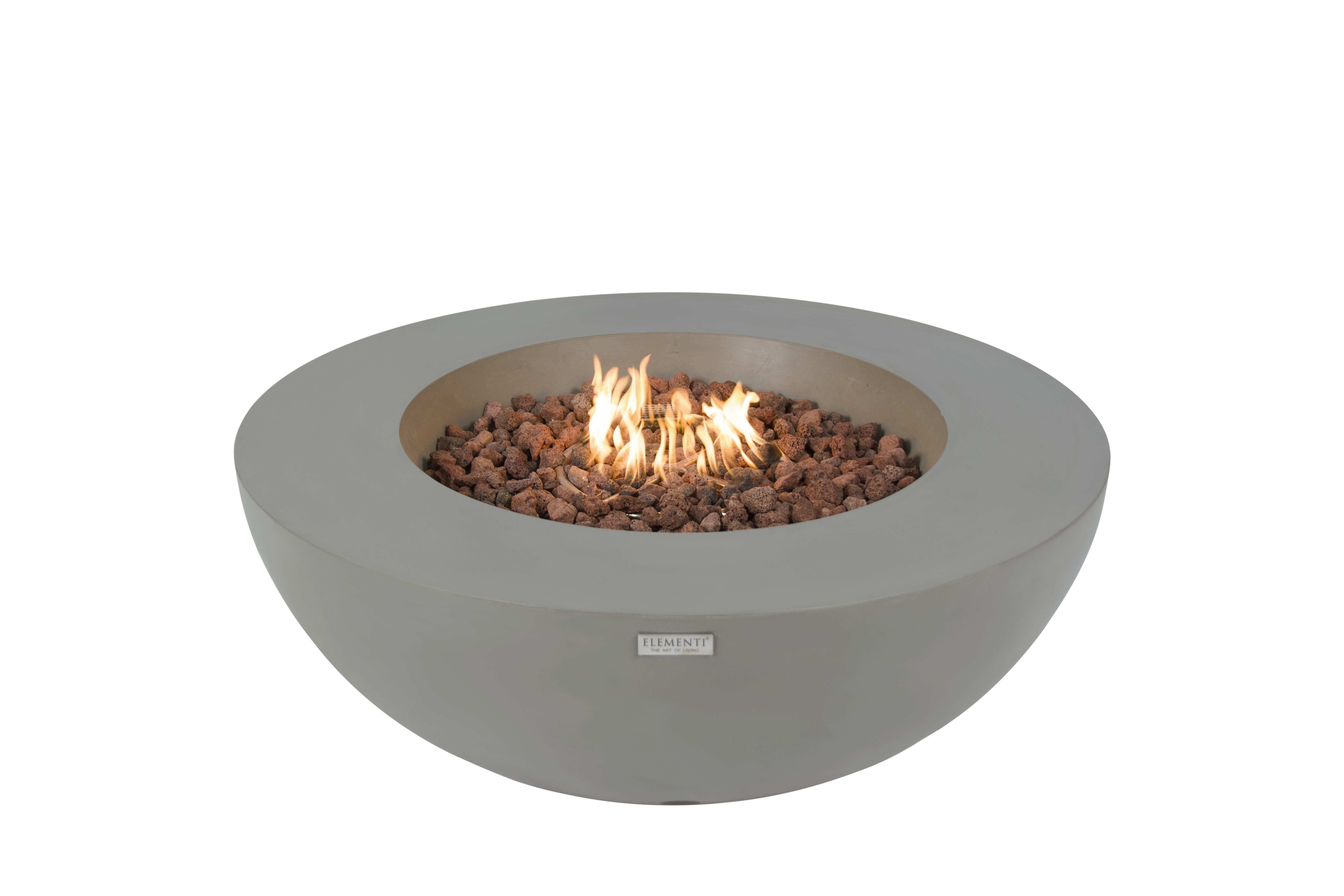 ELEMENTI Feuertisch LUNAR BOWL Feuerstelle, (Einzelartikel, 1-St., Inklusive Wetterschutzhaube), Beton,(107x81x40cm)