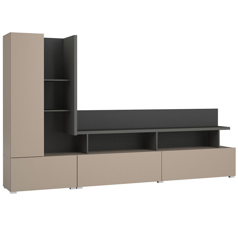 Lomadox Wohnzimmer-Set SELCE-83, (Mega-Spar-Set, 3-St., Wohnwand Couchtisch günstig online kaufen