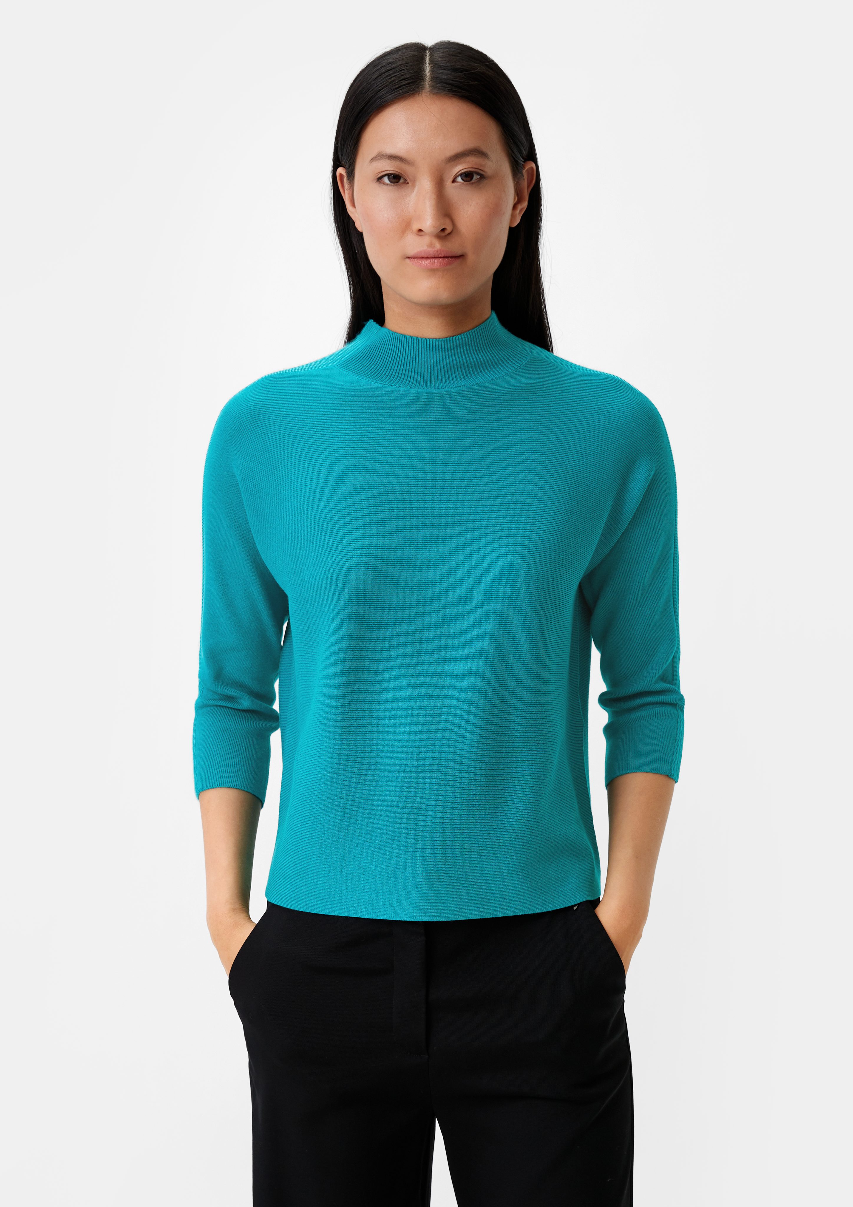 3/4 Arm-Pullover Strickpullover aus Viskosemix