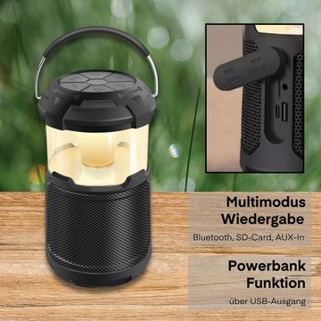 UNIVERSUM* BT 300 Bluetooth-Lautsprecher (Camping Laterne mit Bluetooth Lautsprecher, LED dimmbar, wetterfest)