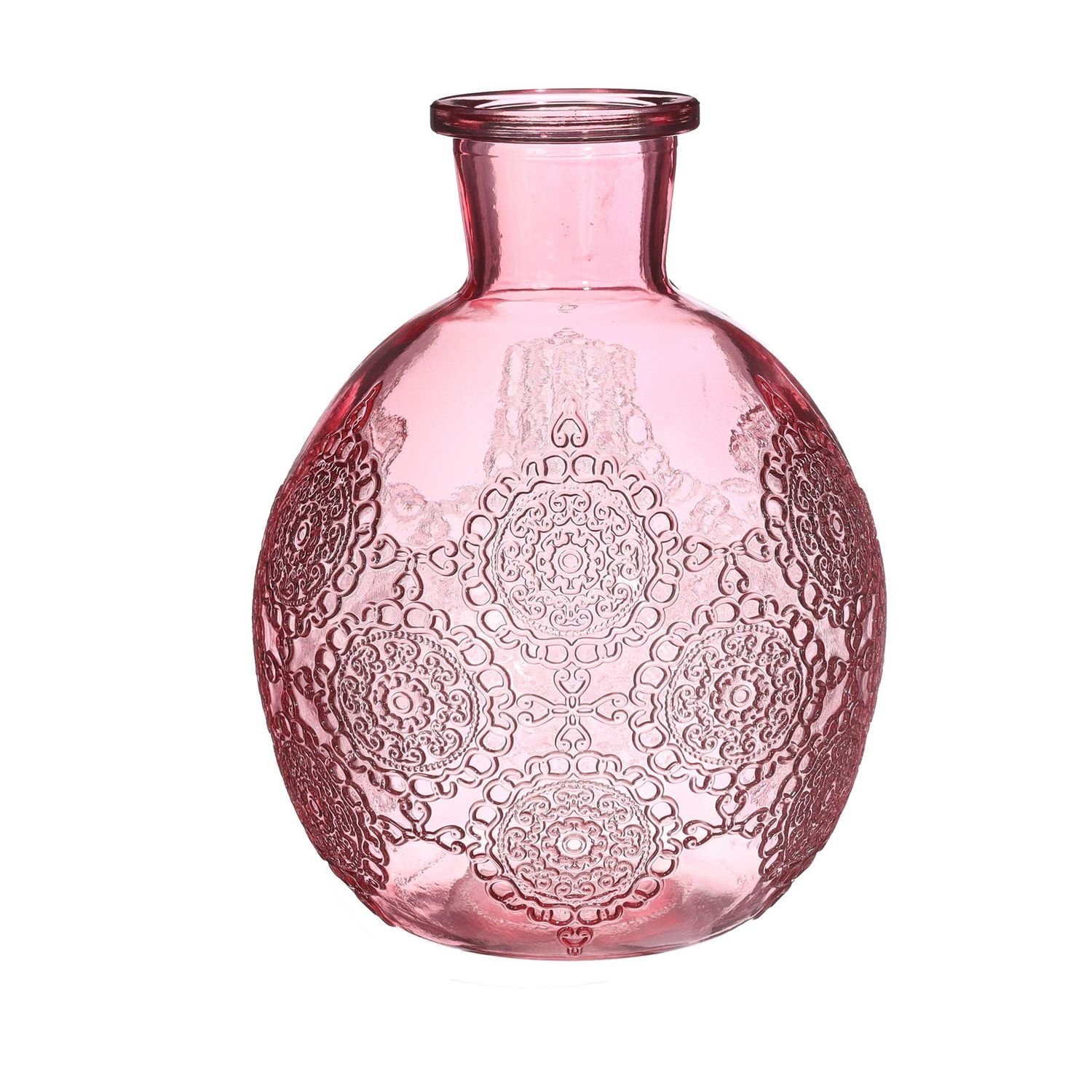 NaDeco Dekovase Kugelvase Bologna Größe h.17 cm Ø 12.5 cm, in Pink Kugelflasche