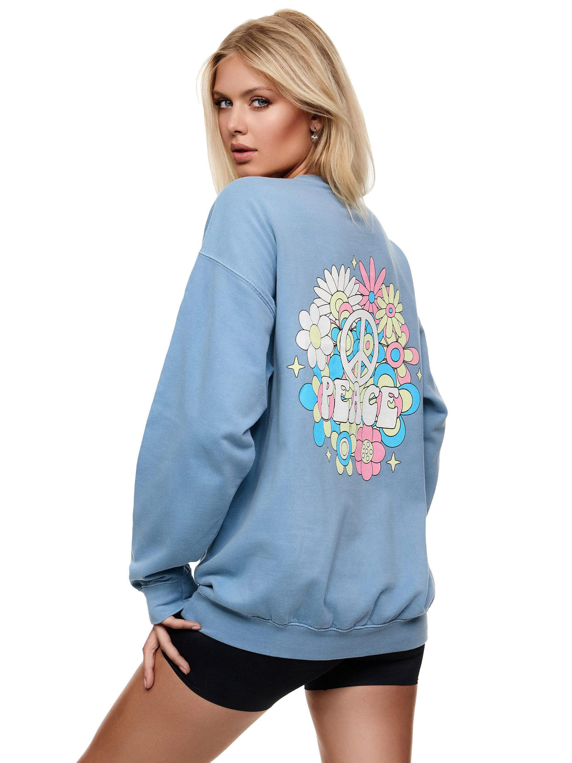 Worldclassca Longsweatshirt Worldclassca Oversized Sweatshirt PEACE günstig online kaufen