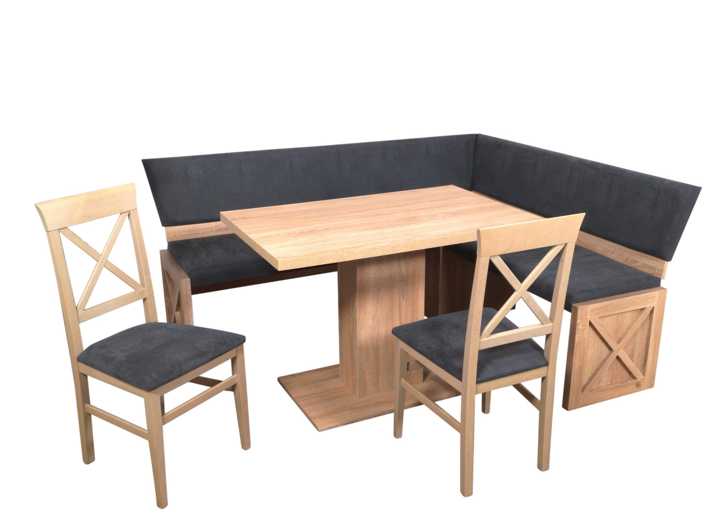 Stolebaenk Eckbankgruppe Mankato WS, (1x Eckbank, 1 x Tisch, 2 x Stuhl)