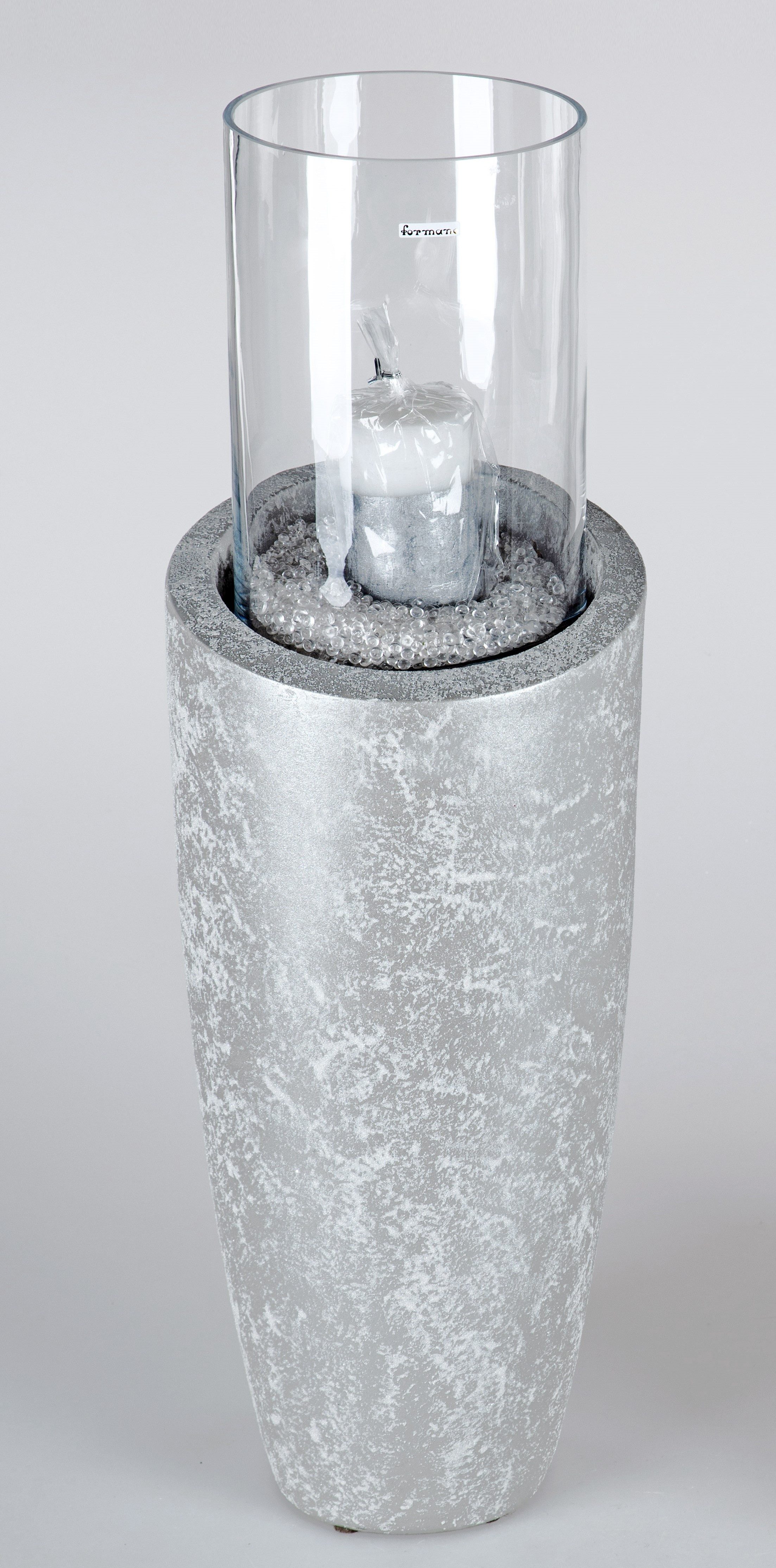 formano Windlicht Silver Ice, Farbe: Silber, Höhe: 77cm