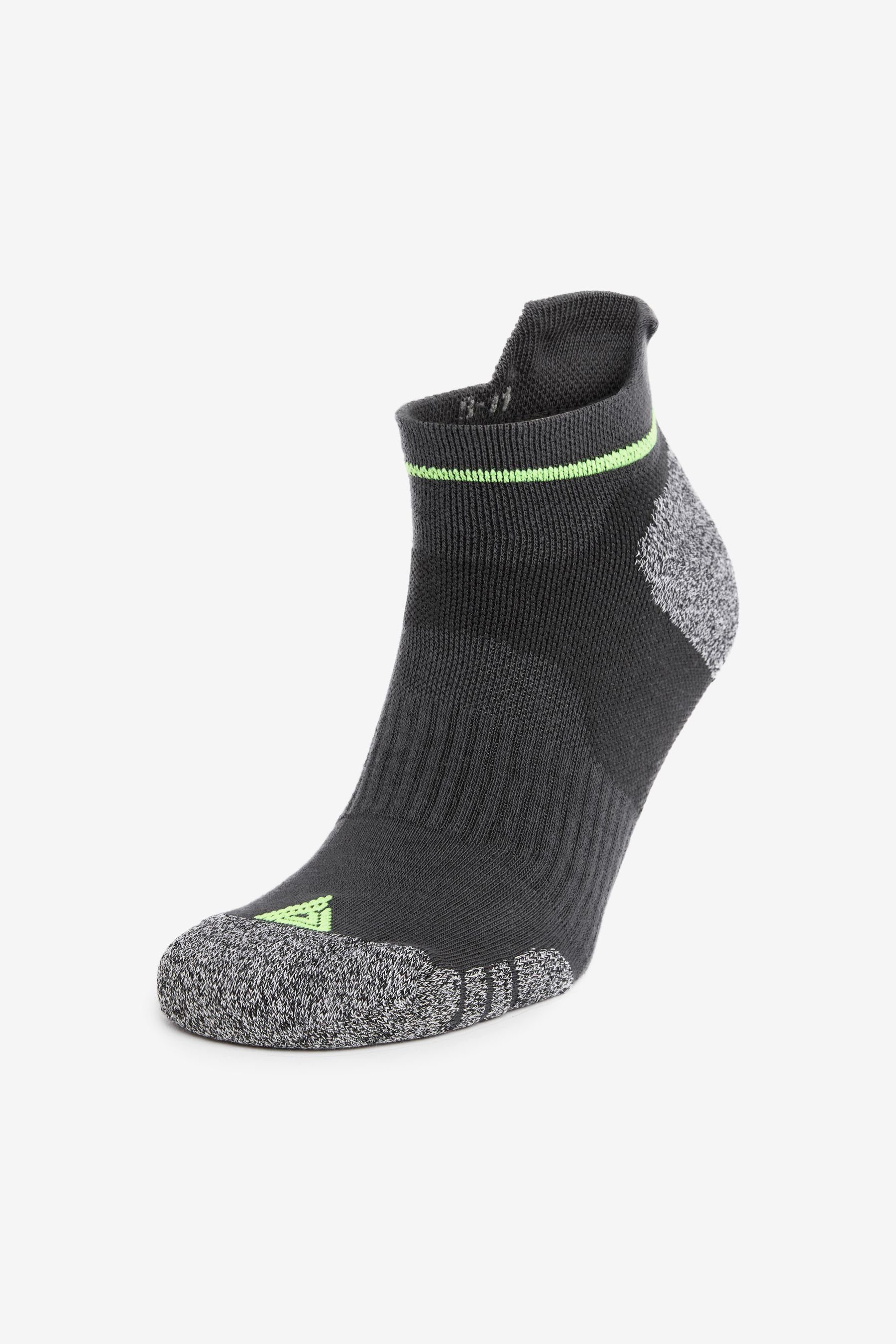 (4-Paar) Socken Next Next Füßlinge im Active Black/White Gepolsterte 4er-Pack