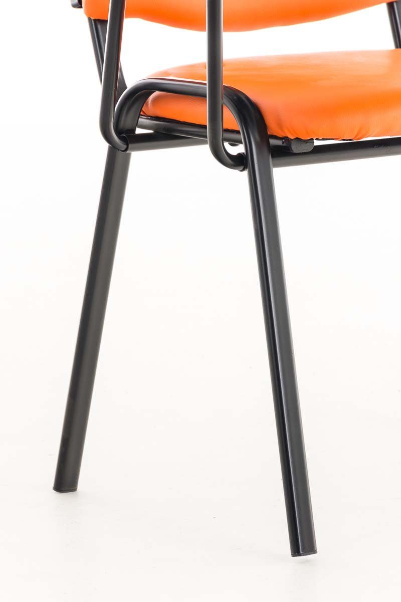 Kunstleder, Sitzfläche Ken Klapptisch& gepolsterte orange Besucherstuhl CLP