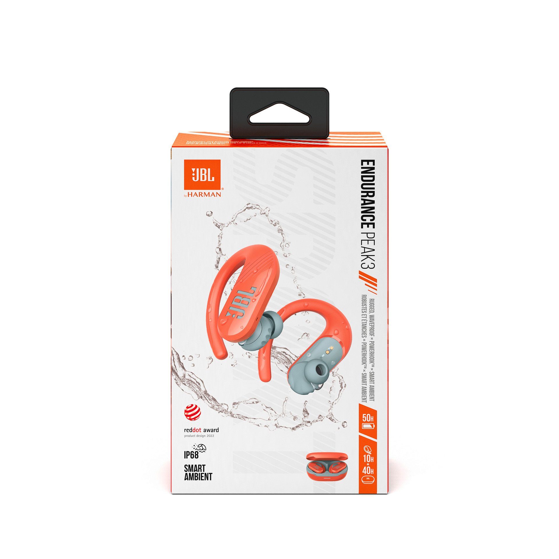 JBL Endurance PEAK Korall Earbuds TW 3 In-Ear-Kopfhörer Sport wireless 