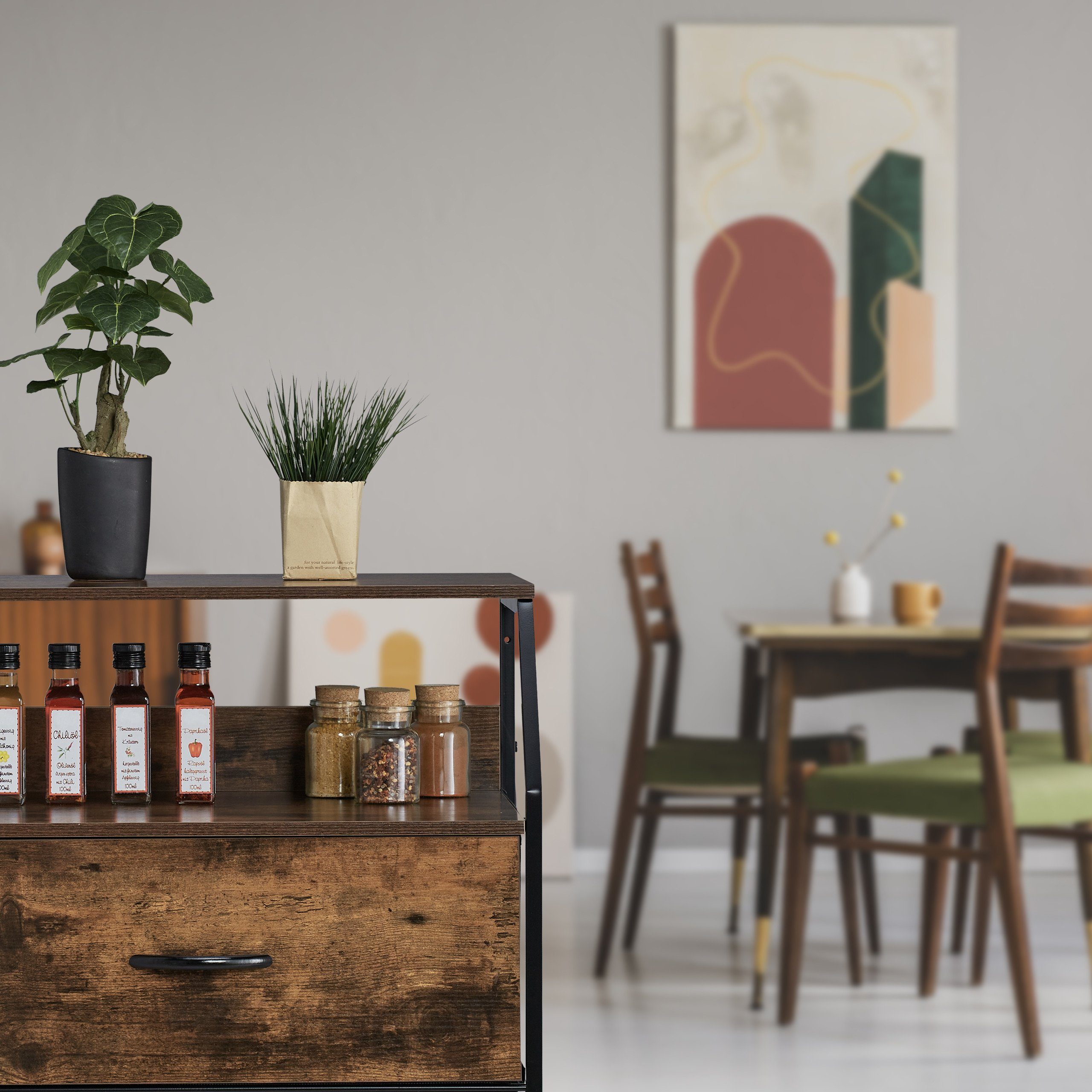 relaxdays Kommode 3 Schublade