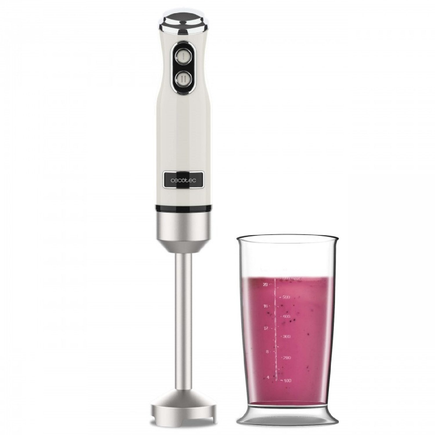 Cecotec Stabmixer Power RetroBeige 1200MAX, 1200 W, Power RetroBeige 1200MAX