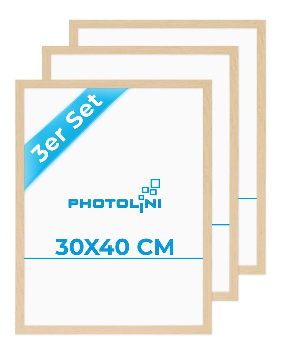 PHOTOLINI Bilderrahmen 3er Set, stabiles MDF-Holz, mit Acrylglas, extra Zubehör, (3er Set). Reduzierter Preis € 29,99. Unverbindliche Preisempfehlung € 39,99