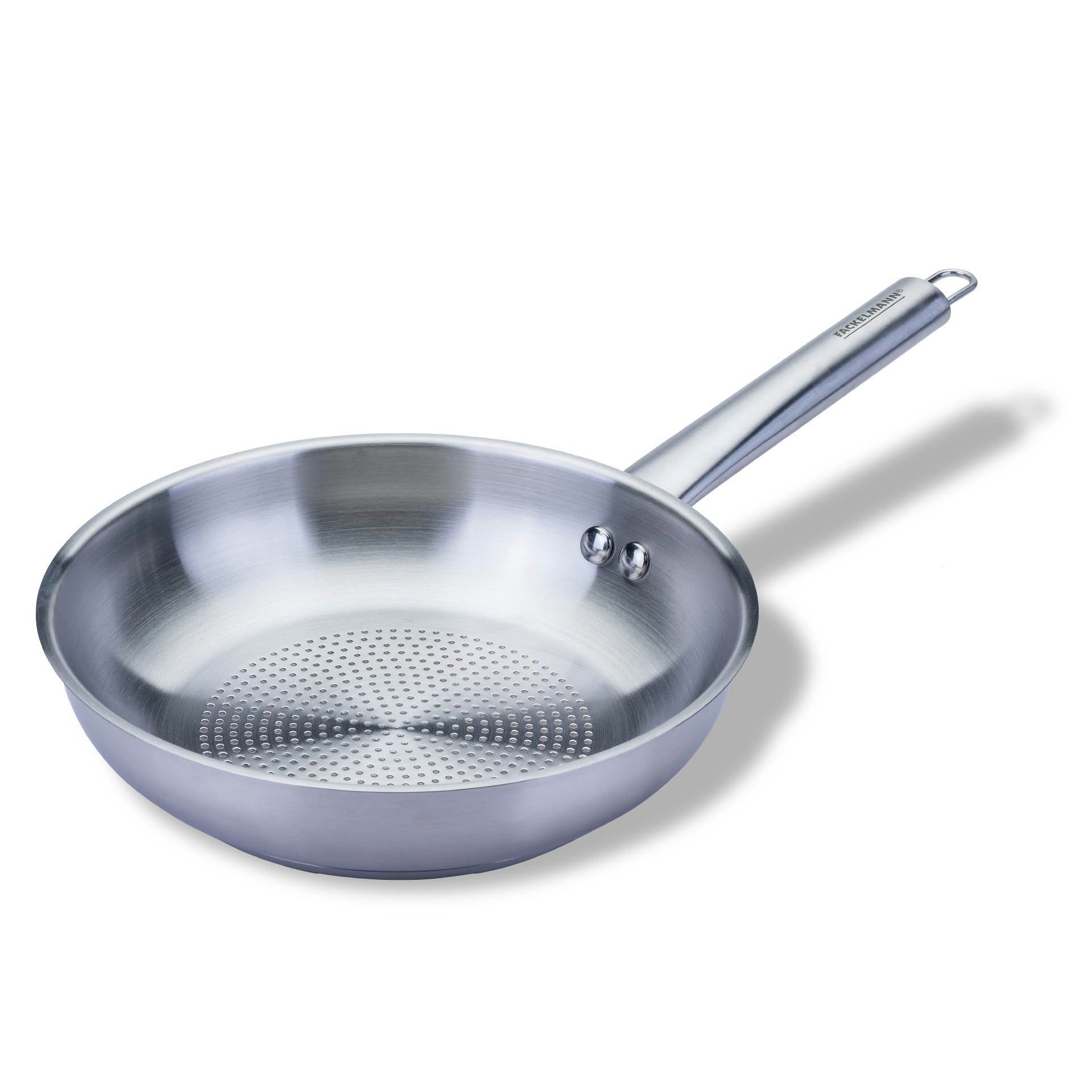 FACKELMANN Bratpfanne Edelstahl, Universalpfanne, Hochtemperaturpfanne