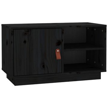 vidaXL TV-Schrank TV-Schrank Schwarz 70x34x40 cm Massivholz Kiefer (1-St)