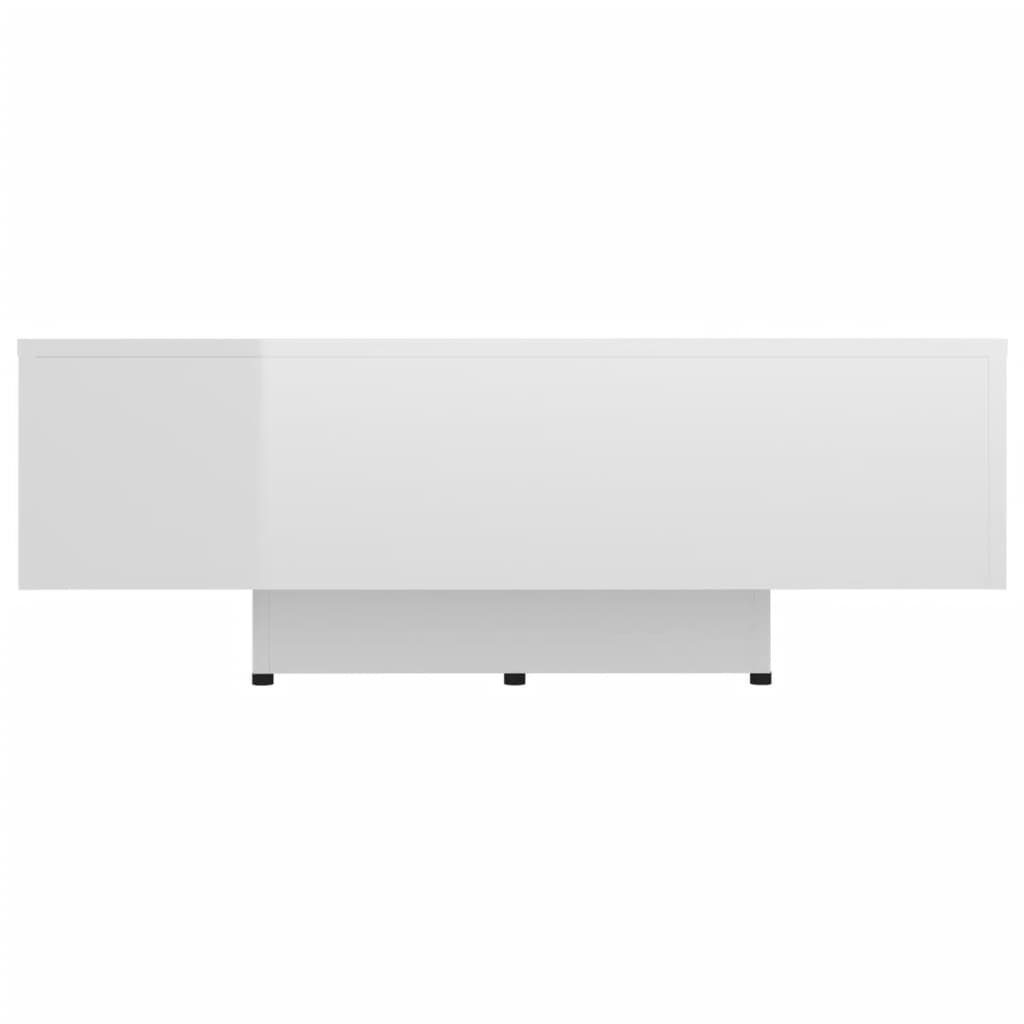 furnicato Couchtisch Hochglanz-Weiß 85x55x31 Spanplatte cm