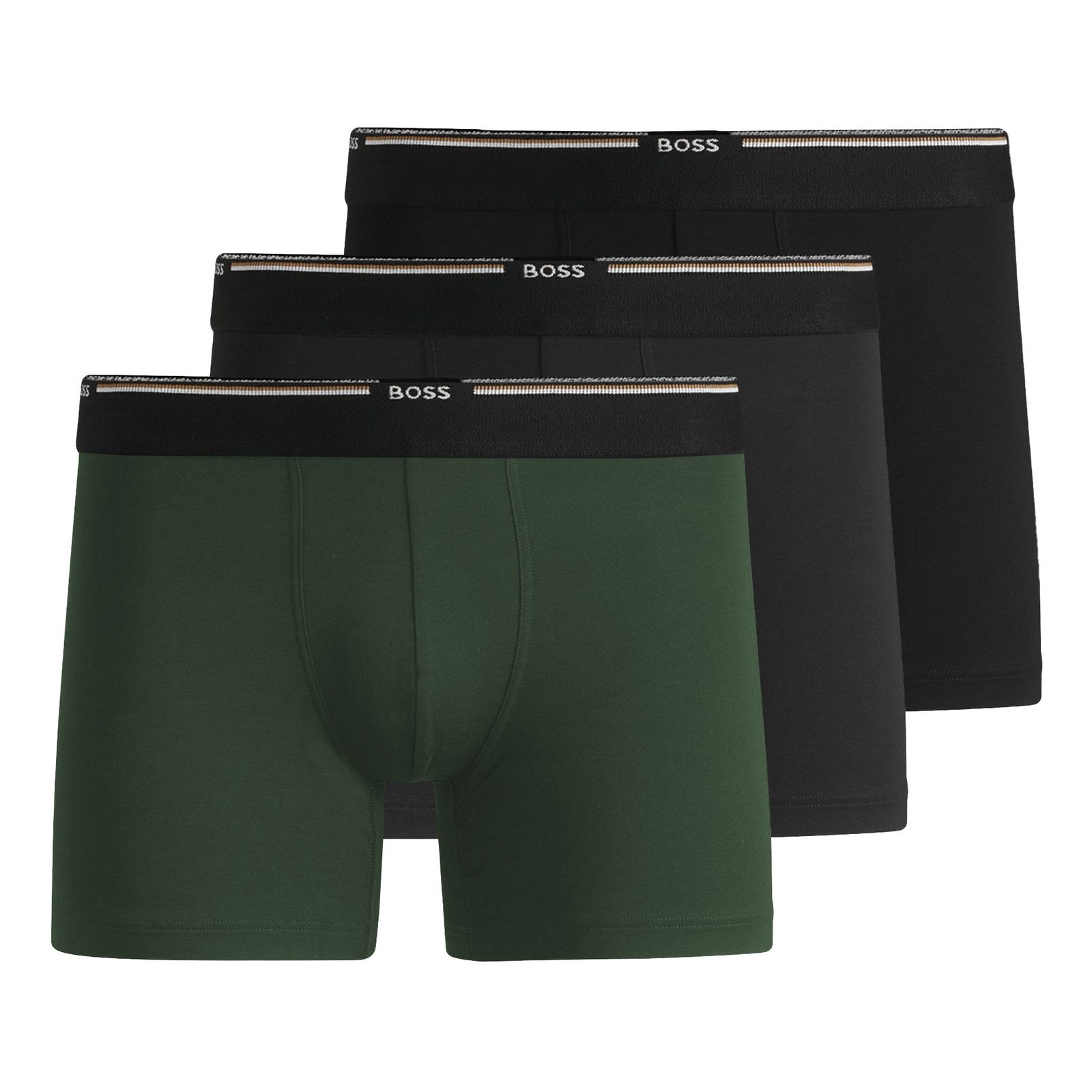 BOSS Boxer Bamboo (3-St) mit eingesticktem Markenschriftzug am Bund günstig online kaufen