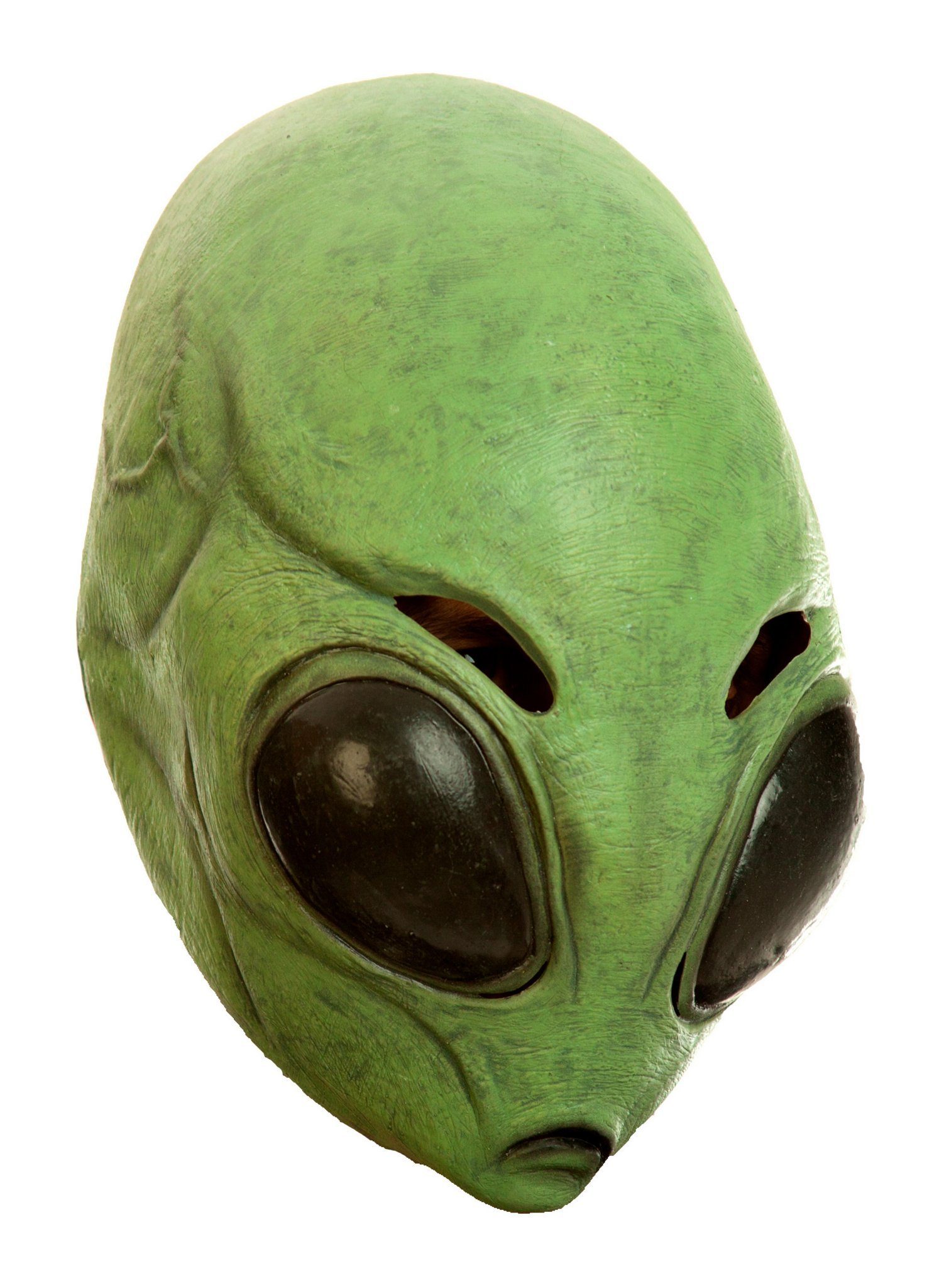 Ghoulish Productions Verkleidungsmaske Marsmensch Maske, Großer grüner Kopf für kleine grüne Männchen