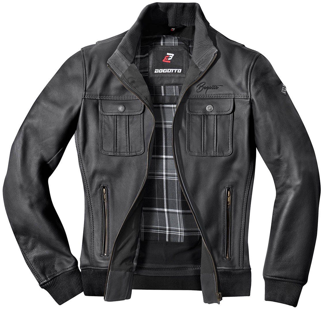 Bogotto Motorradjacke Brooklyn Motorrad Lederjacke reißverschluss