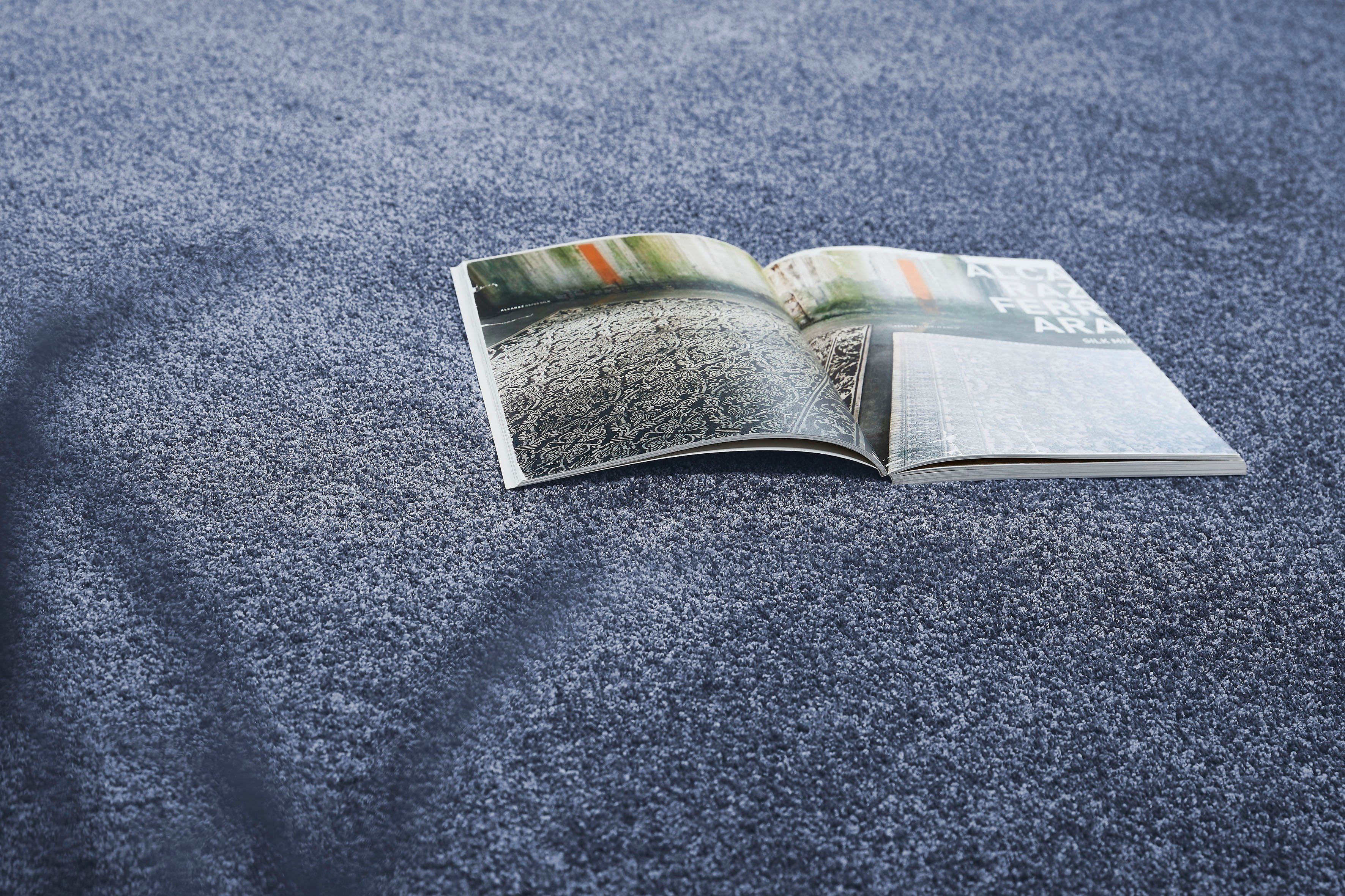 Andiamo Teppichboden Portland, Velours, Gesamthöhe 11 mm, Made in Netherlands, rechteckig, Uni Farben, Breite 400 cm, Wohnzimmer, strapazierfähig, pflegeleicht