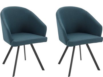 loft24 Essgruppe Dale/Benji, (5-tlg., Esstisch mit 4 Stühlen), Esstisch 140 cm, FSC®-zertifiziert, Sitzhöhe 48,5 cm
