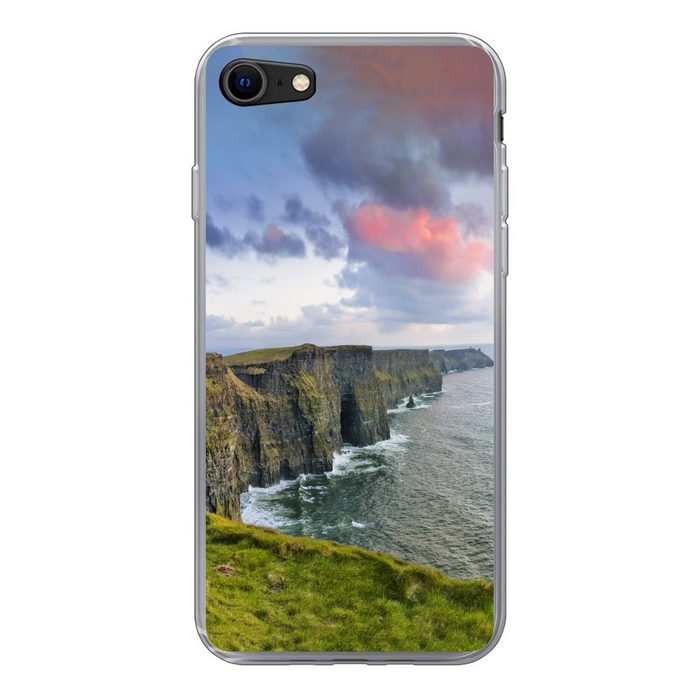 MuchoWow Handyhülle Panoramafoto von den Cliffs of Moher in Irland Handyhülle Apple iPhone 8 Smartphone-Bumper Print Handy Schutzhülle