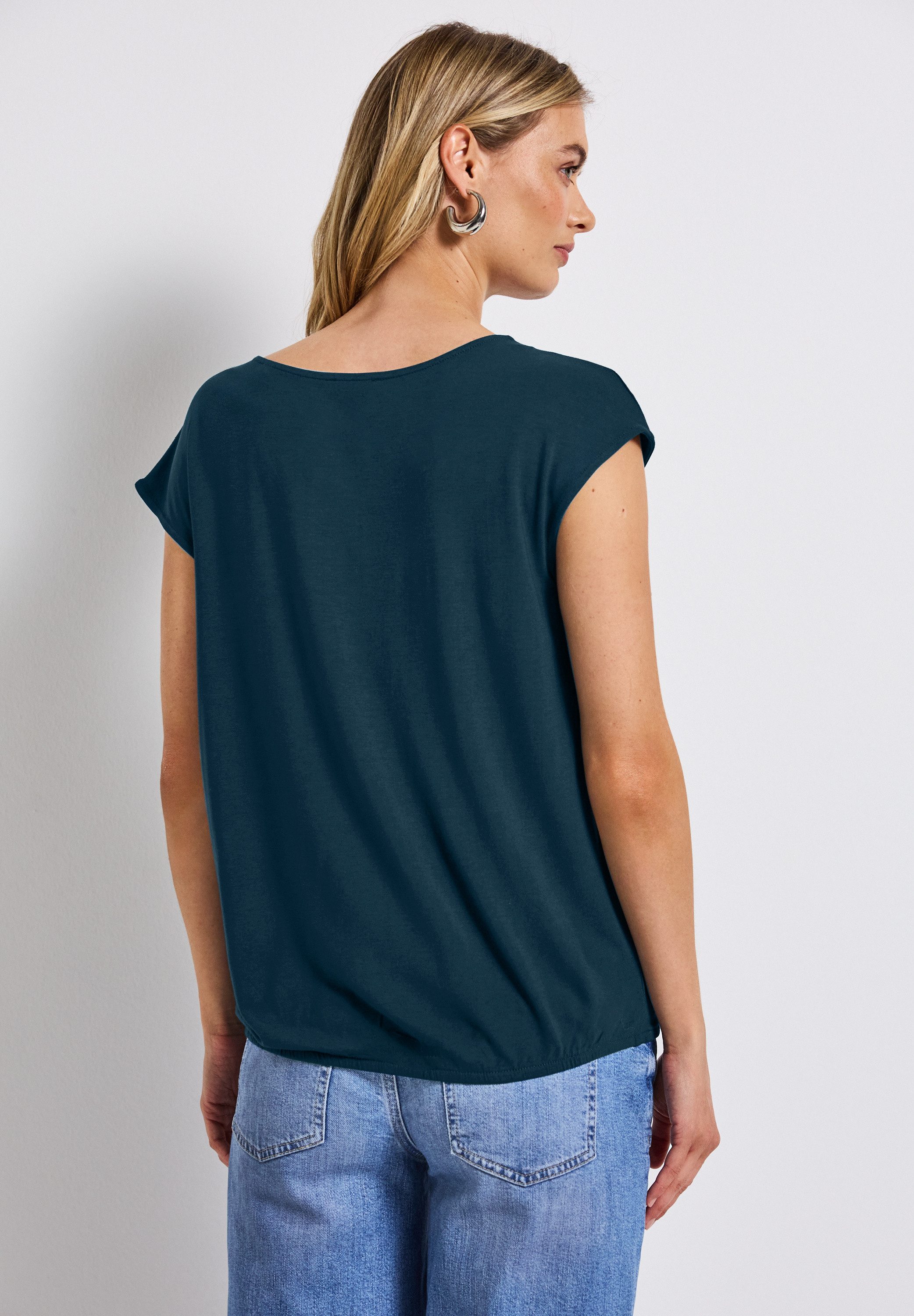 STREET ONE T-Shirt, bestehend aus einem Materialmix günstig online kaufen