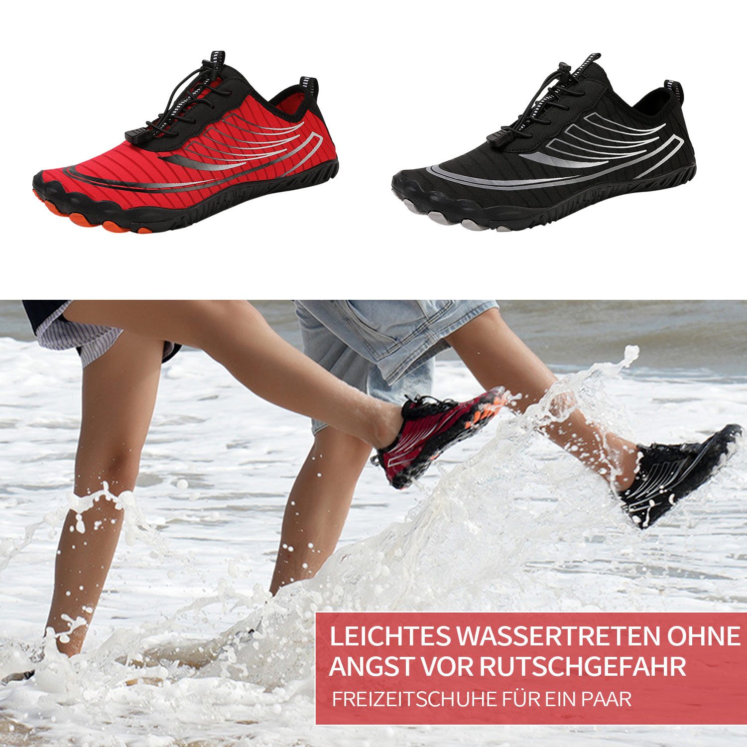 Refttenw Barfußschuhe Damen Herren Leichte Atmungsaktiv Badeschuh Schnelltrocknend Wasserschuhe Strandschuhe