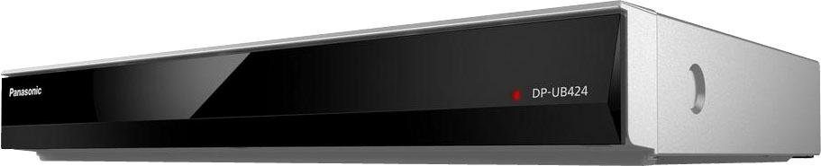 LAN Assistant DP-UB424EG Sprachsteuerung über Alexa) WLAN, Google externen (4k Blu-ray-Player Ultra oder HD, 3D-fähig, Panasonic Amazon silberfarben (Ethernet),