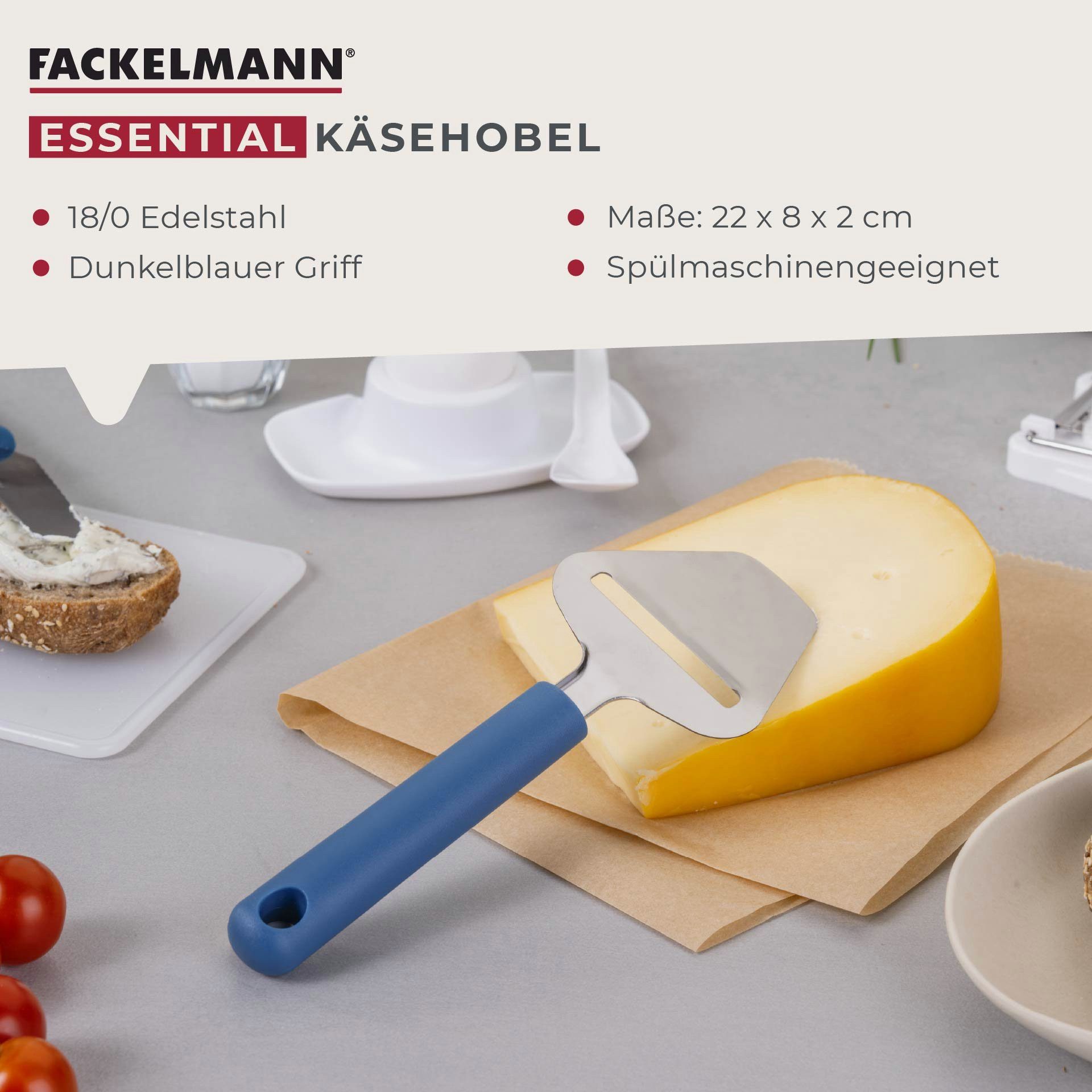 FACKELMANN Käsereibe Käsehobel, Käseschneider, Käseschaber, Käsemesser
