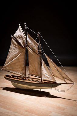 Aubaho Modellboot Modellschiff Segelyacht Yacht Holz Schiff Boot Segelschiff 85cm kein B
