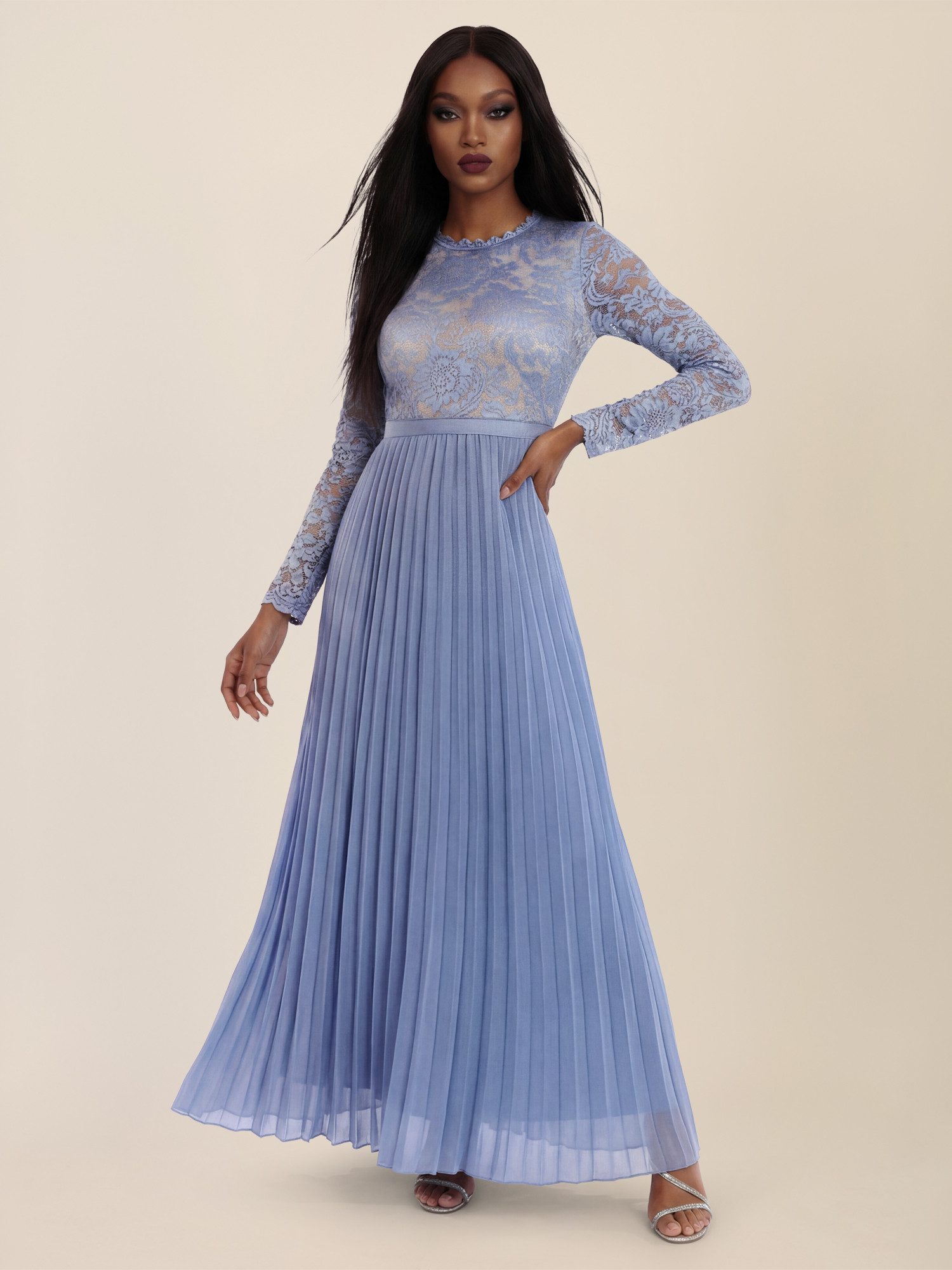 Apart Abendkleid Spitzenkleid mit Plissee-Rock günstig online kaufen