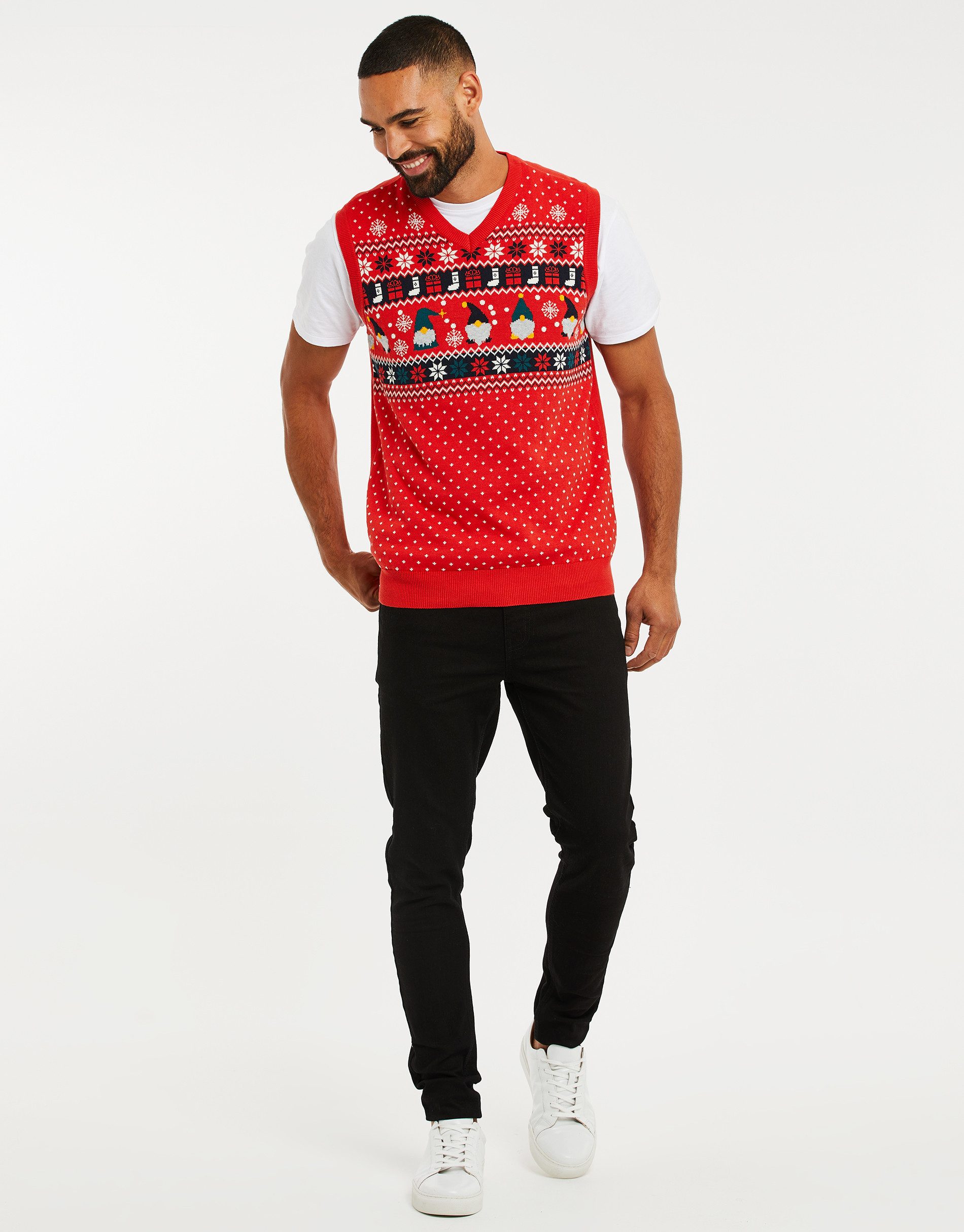 Threadbare Fleeceweste THB Xmas Knitted Vest günstig online kaufen