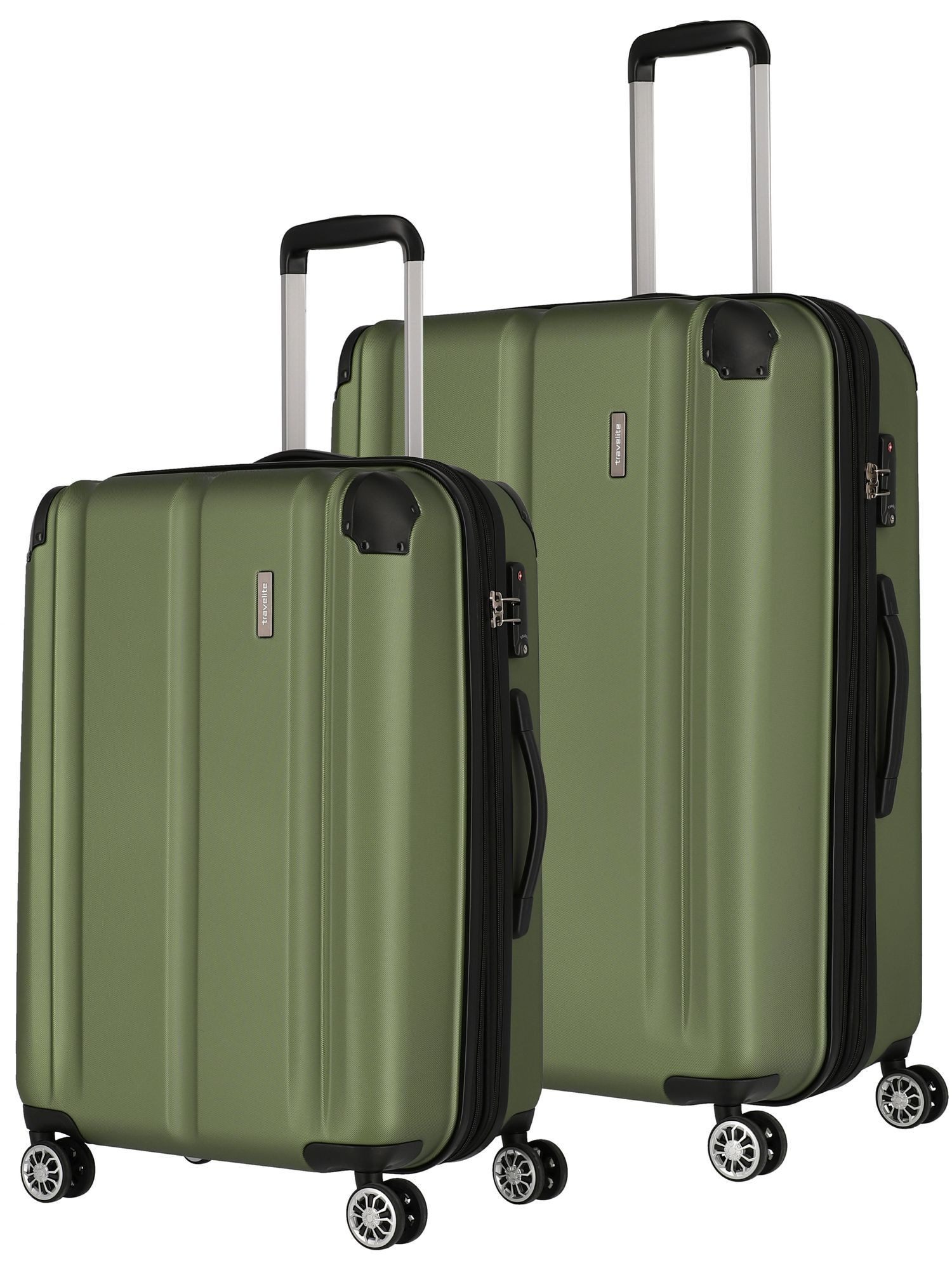 travelite Koffer 73041-80, Travelite CITY 4w Trolley Set L/M Grün