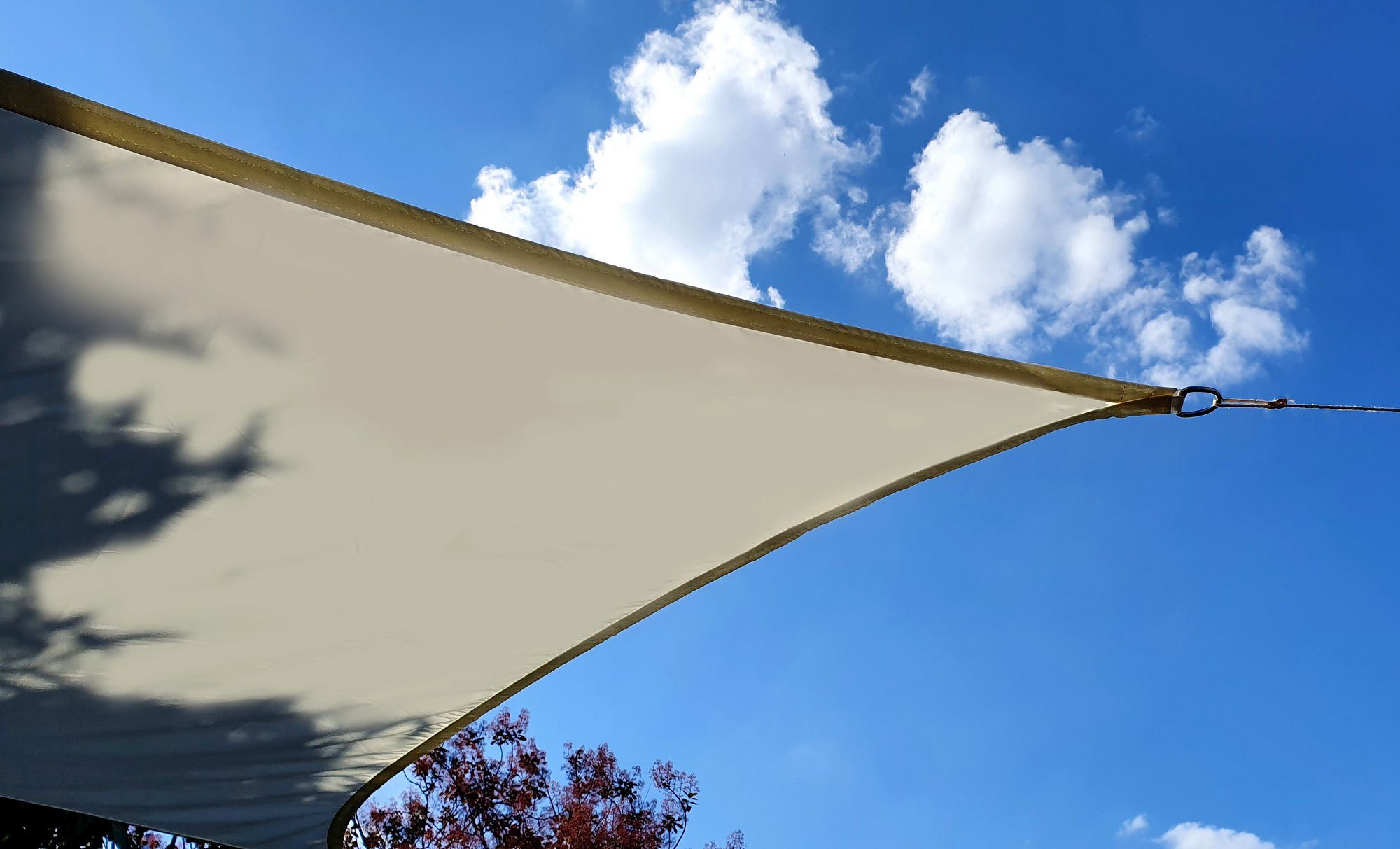 osoltus Seilspannsonnensegel Sonnensegel 3,6 x 3,6 x 3,6 m elfenbein/weiß dreiceckig Samos