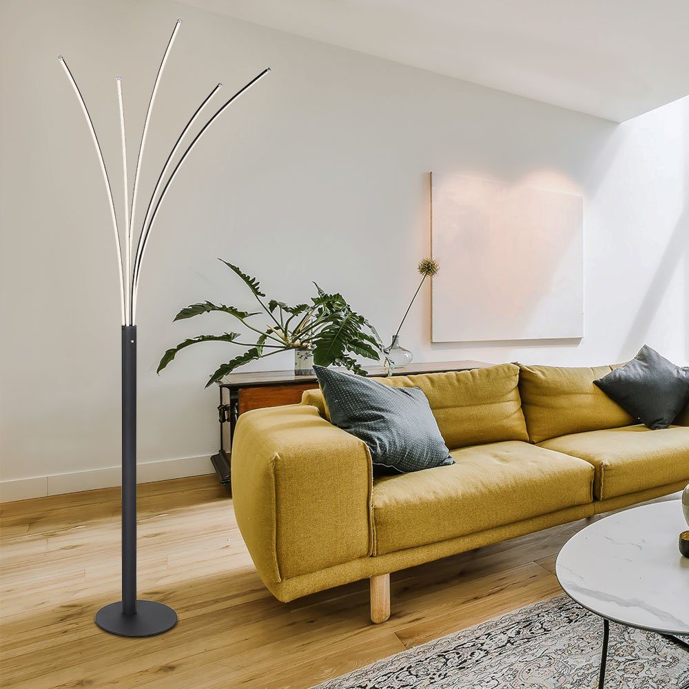 Stehlampe, etc-shop Touch Stehlampe LED Schwarz Stehleuchte Design dimmbar Wohnzimmer