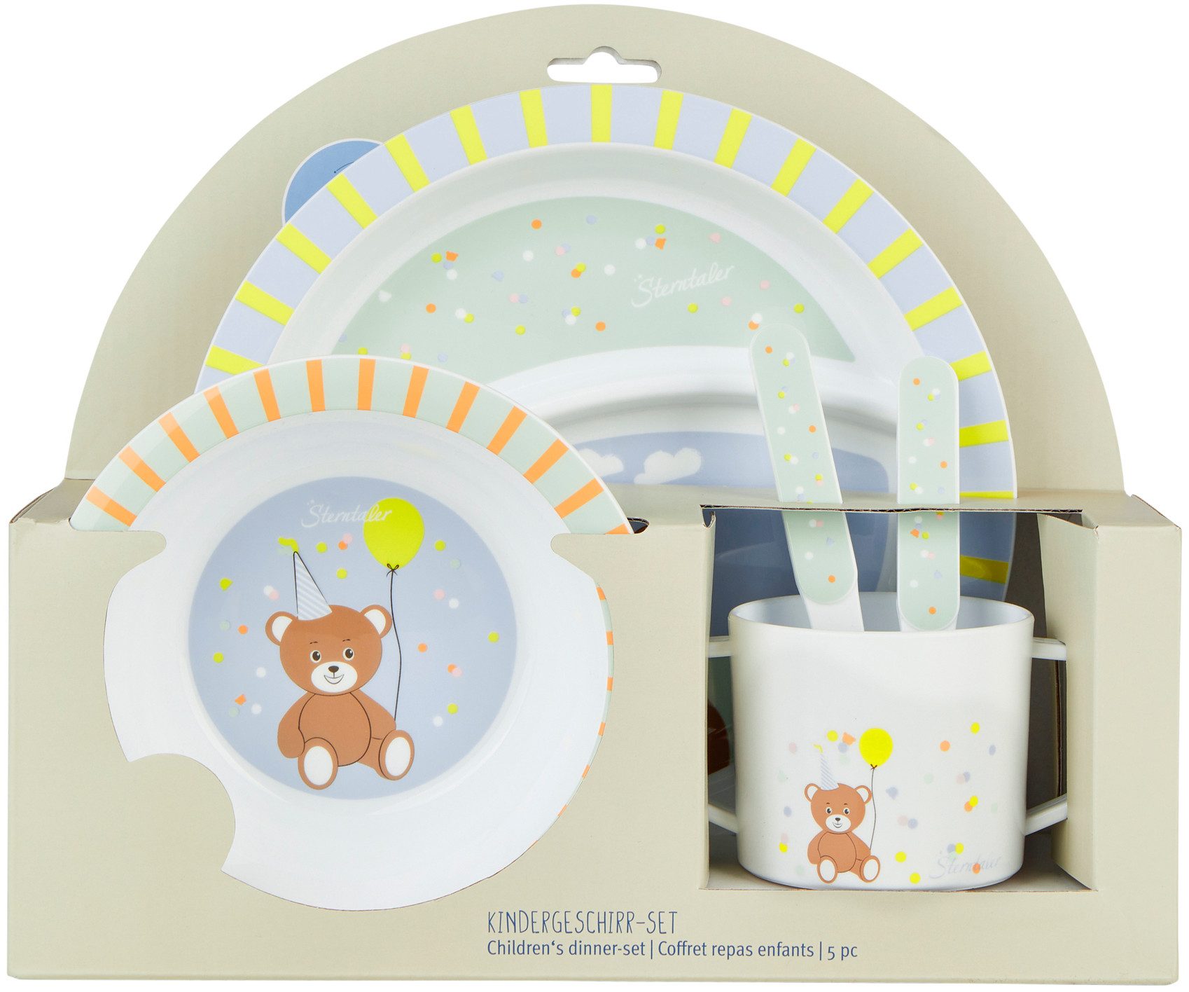 Sterntaler® Kindergeschirr-Set FAMILIE Bär (5-tlg), Polypropylen