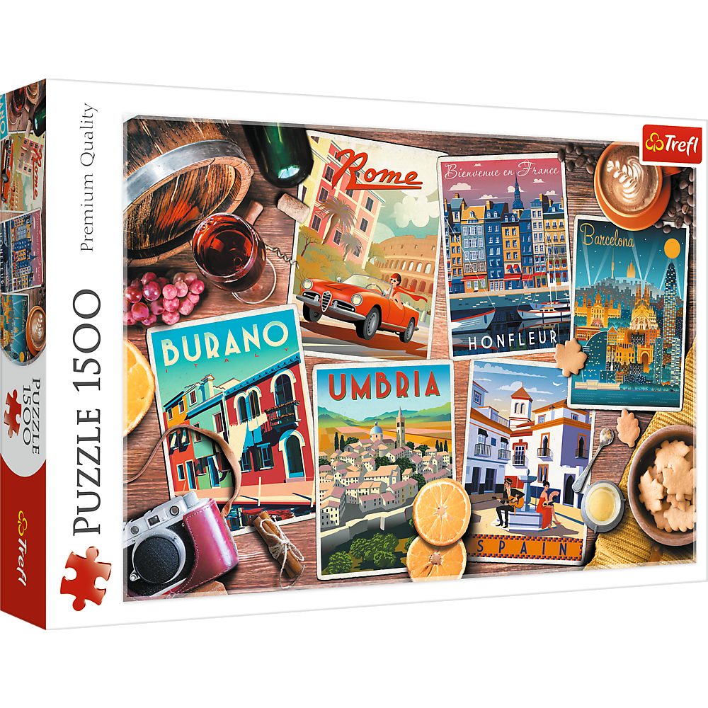 Trefl Puzzle »Trefl 26199 Reise durch Europa 1500 Teile Puzzle«, 1500